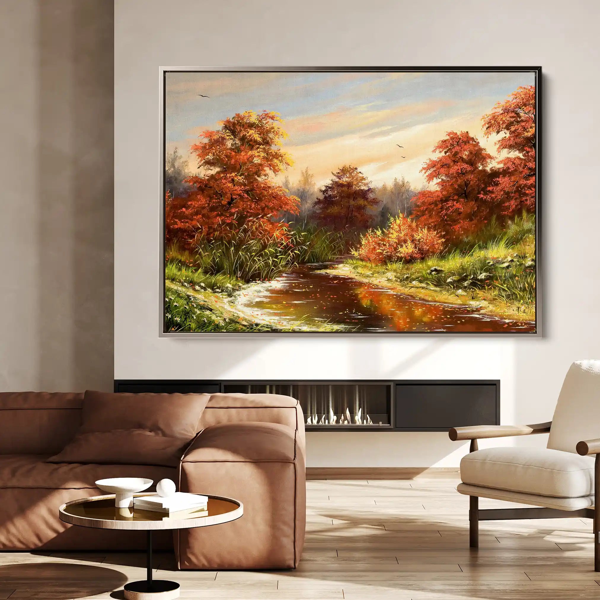 Landscape 016 Canvas Art 90 x 60 cm / Stretched on hidden frame
