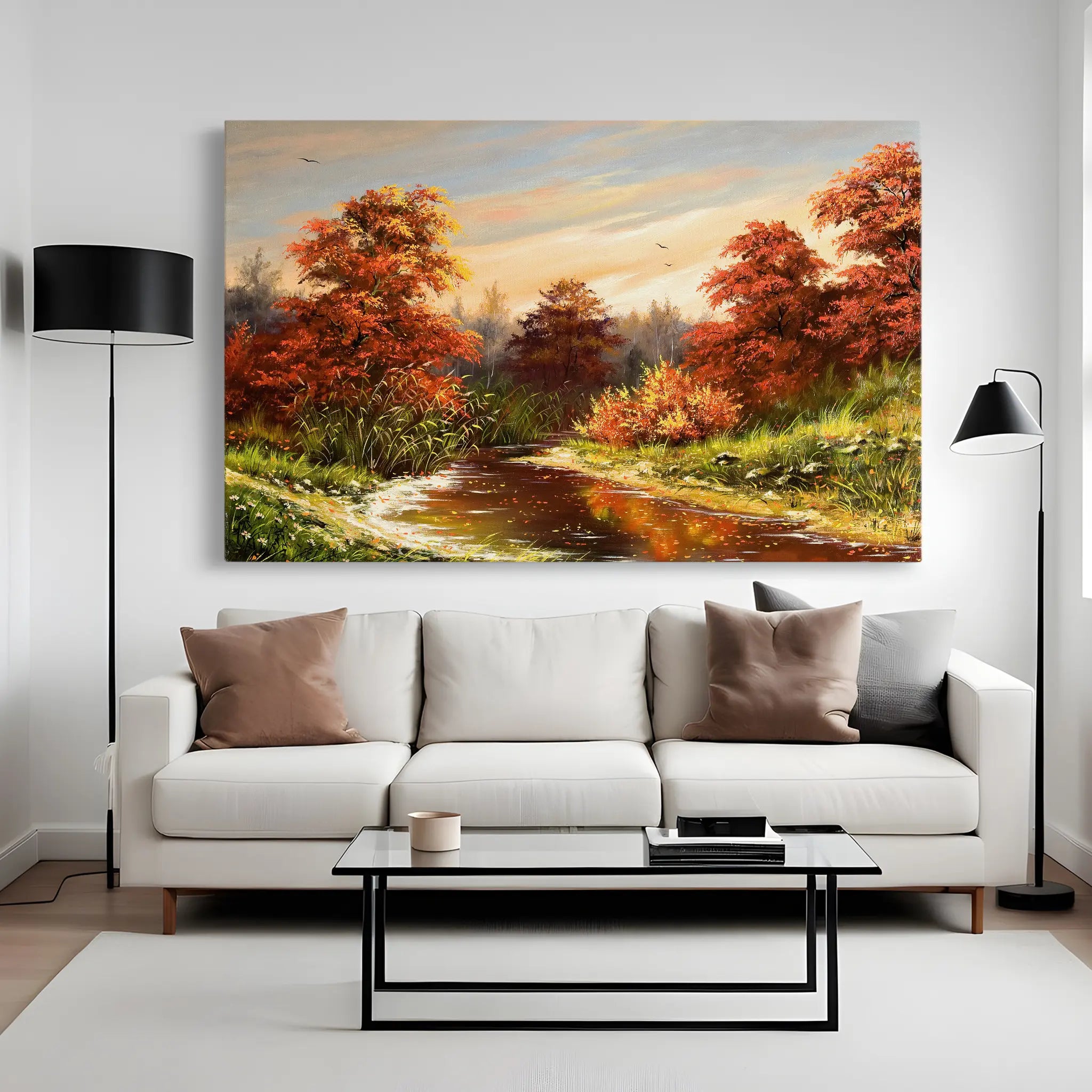 Landscape Canvas Wall Art WAD016-L 90 x 60 cm / Stretched on hidden frame