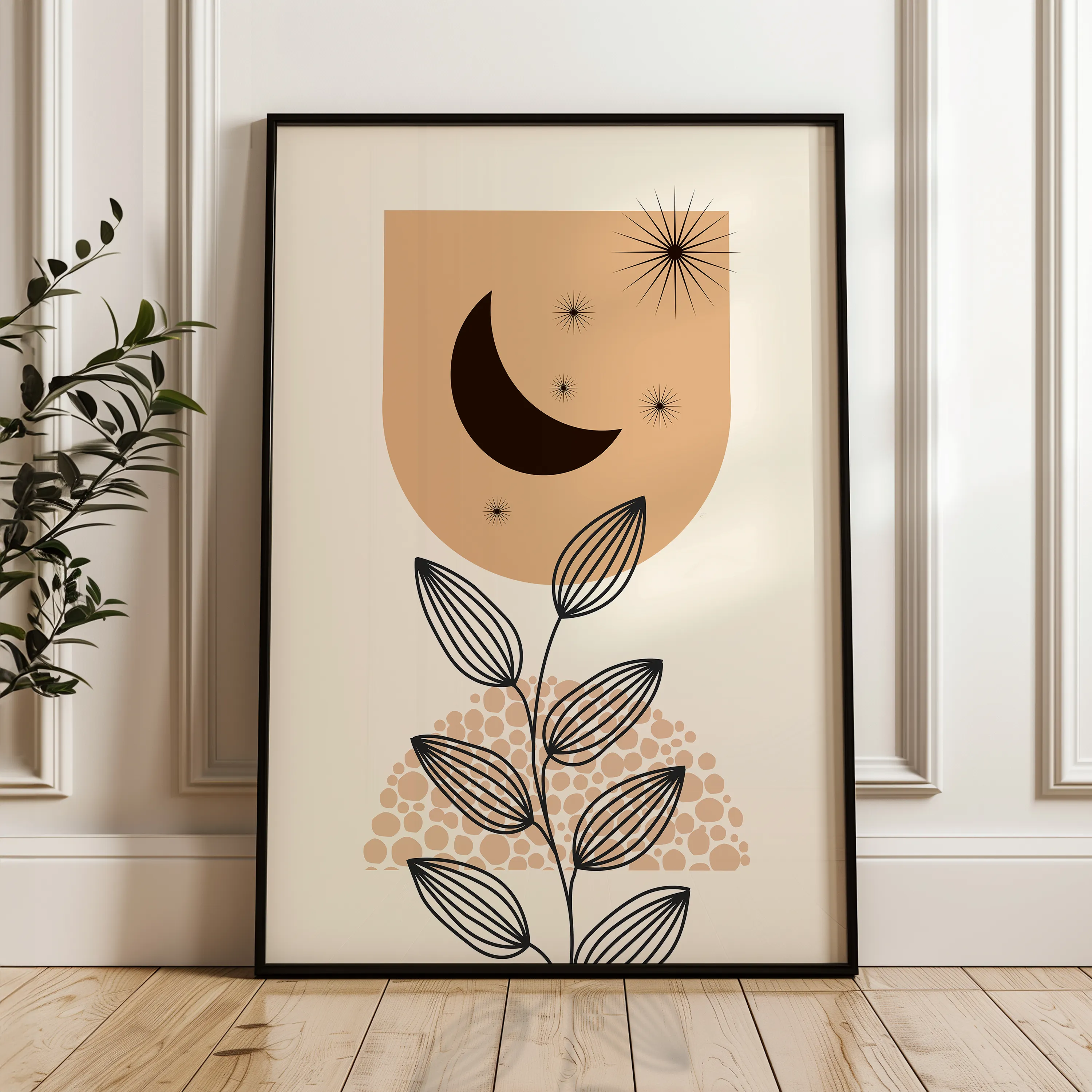 Boho Canvas Wall Art WAD017-BH 90 x 60 cm / Stretched on hidden frame
