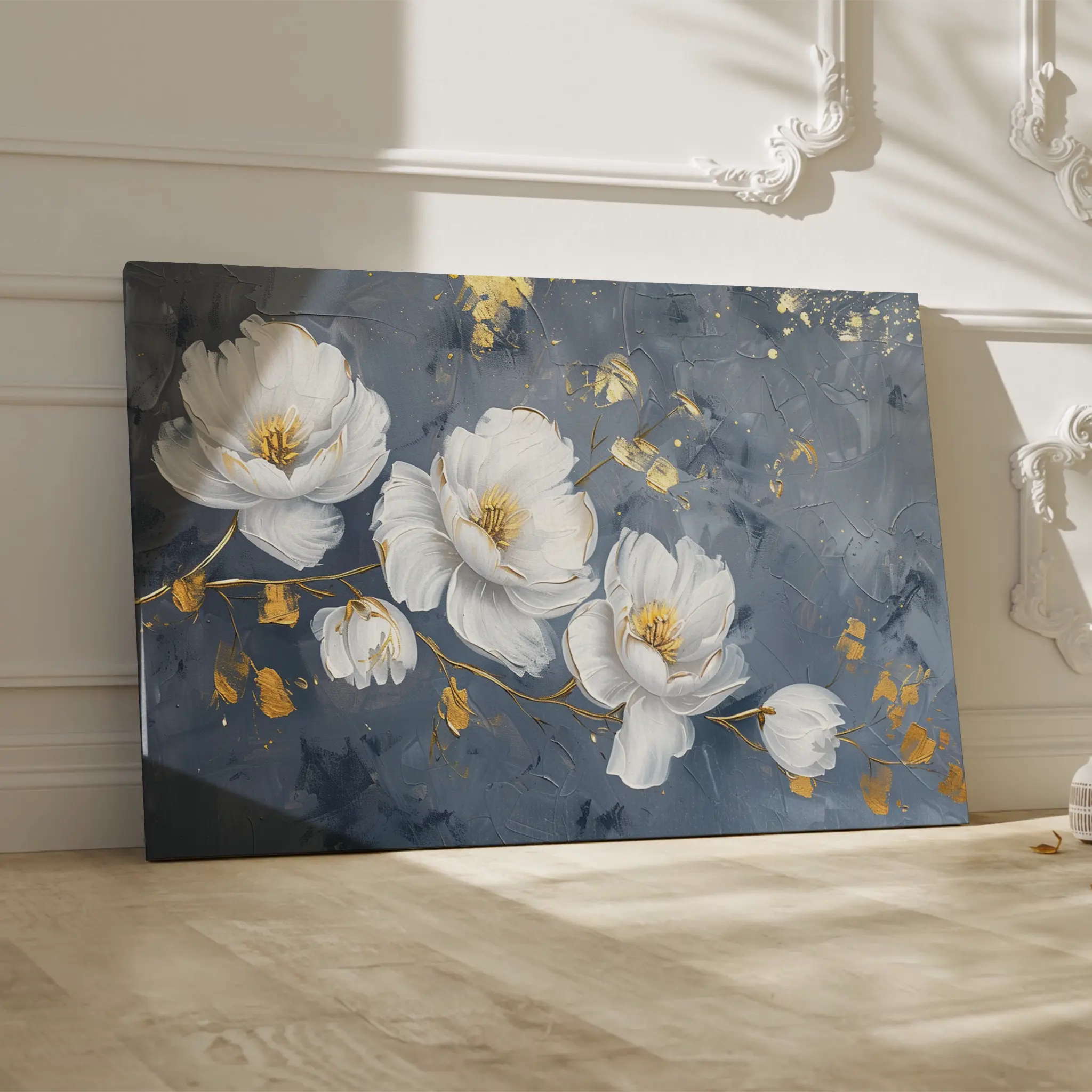 Floral Canvas Wall Art WAD017-F 90 x 60 cm / Stretched on hidden frame