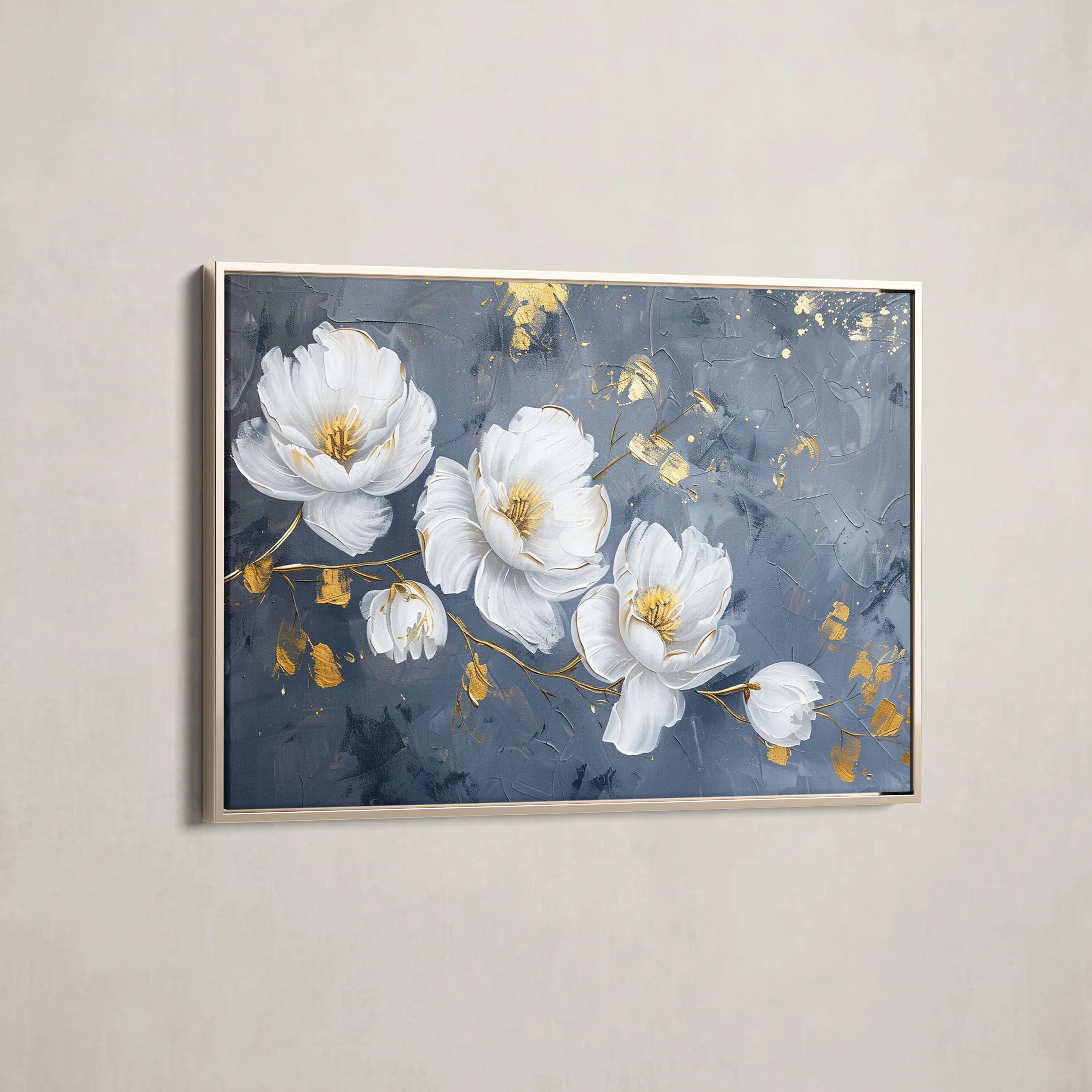 Floral Canvas Wall Art WAD017-F 90 x 60 cm / Stretched on hidden frame