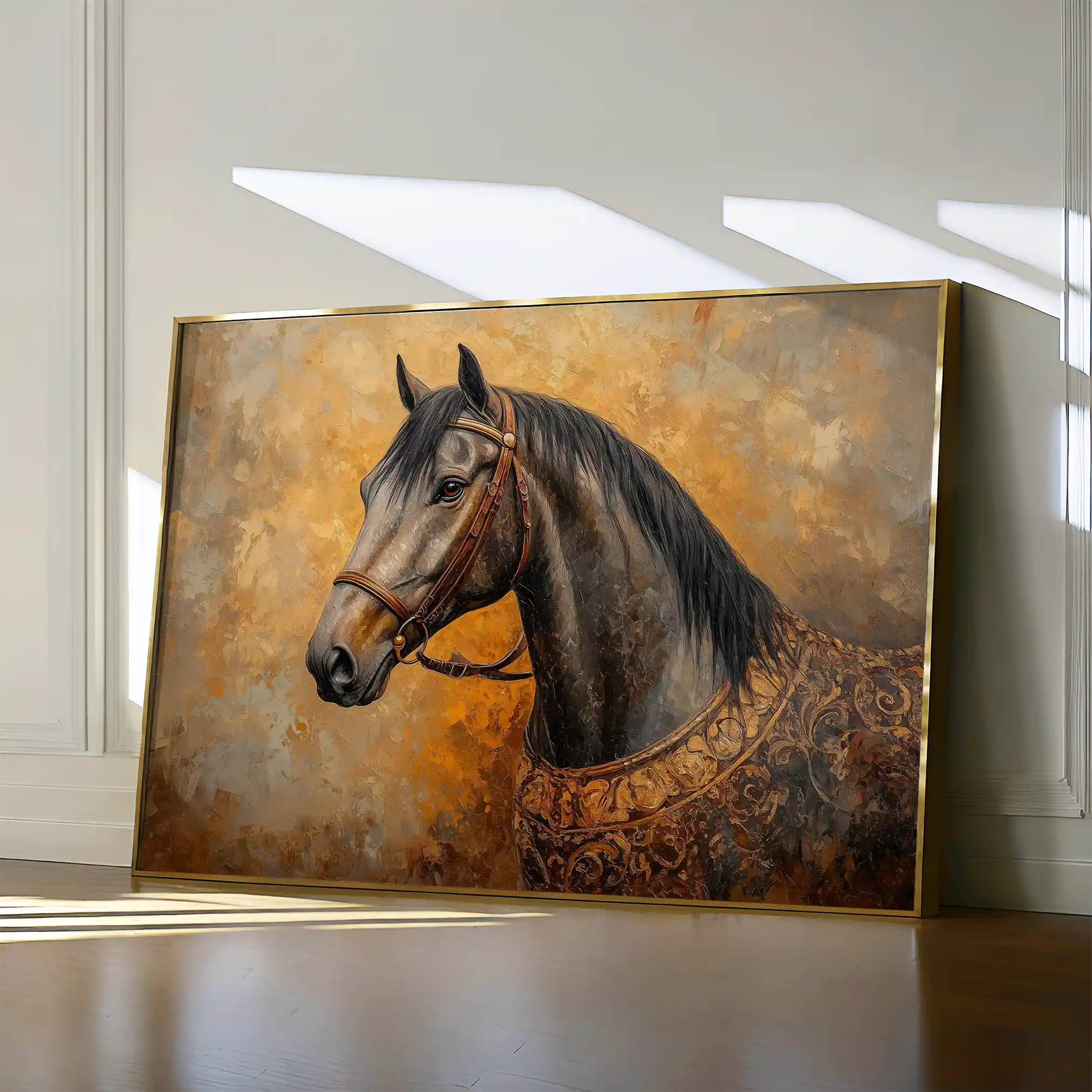 Horses 017 Canvas Art 90 x 60 cm / Stretched on hidden frame