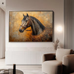 Horses 017 Canvas Art 90 x 60 cm / Stretched on hidden frame