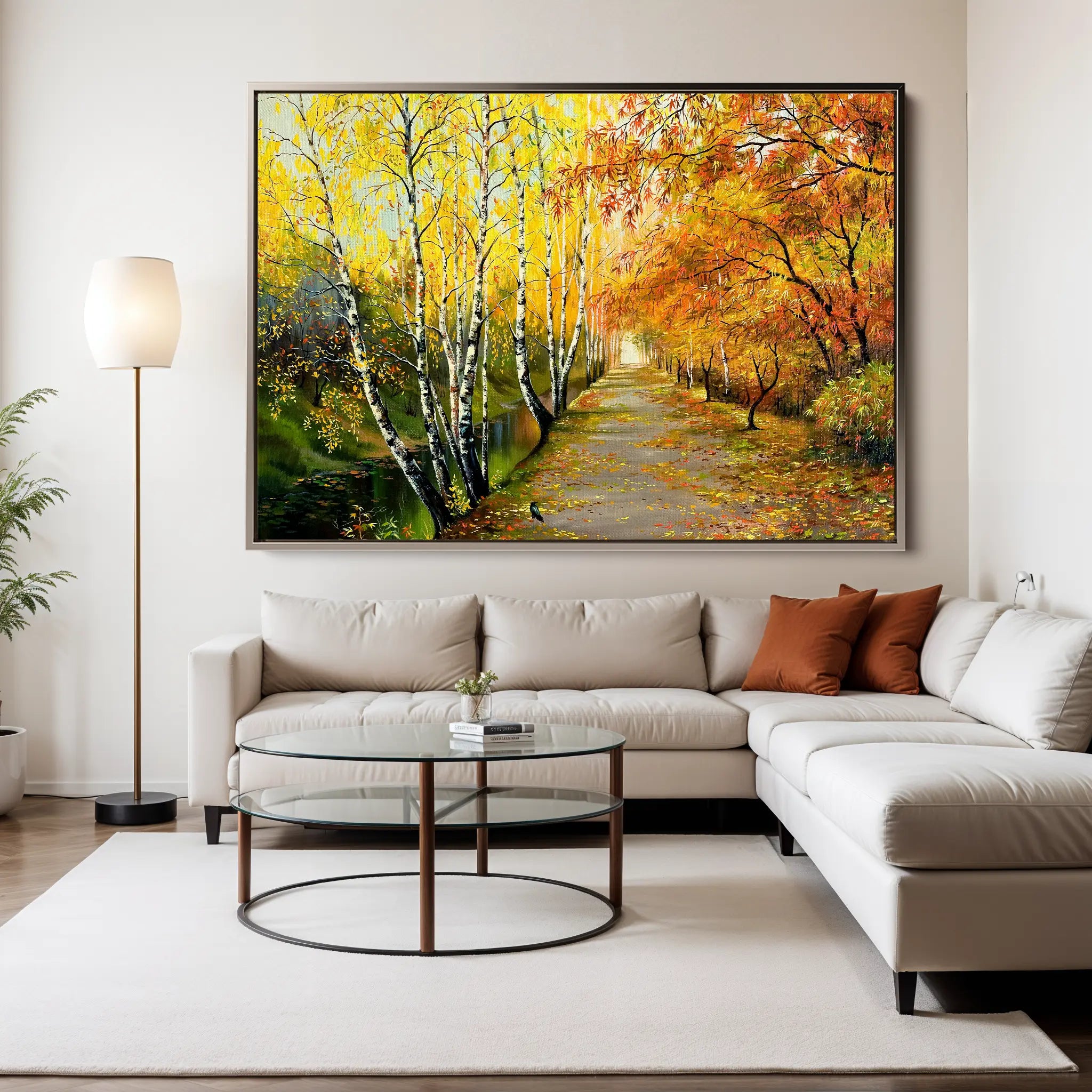 Landscape Canvas Wall Art WAD017-L 90 x 60 cm / Stretched on hidden frame