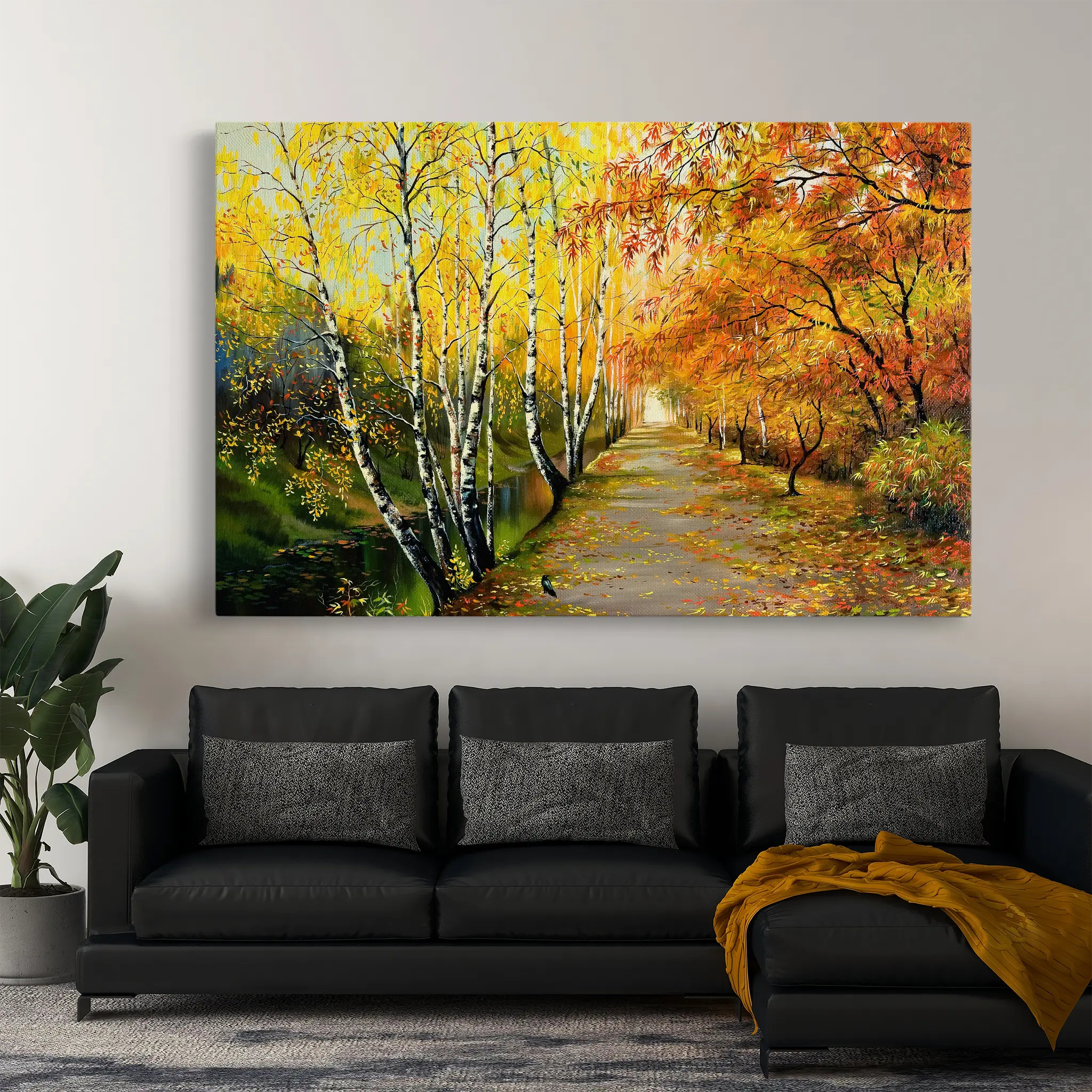 Landscape Canvas Wall Art WAD017-L 90 x 60 cm / Stretched on hidden frame