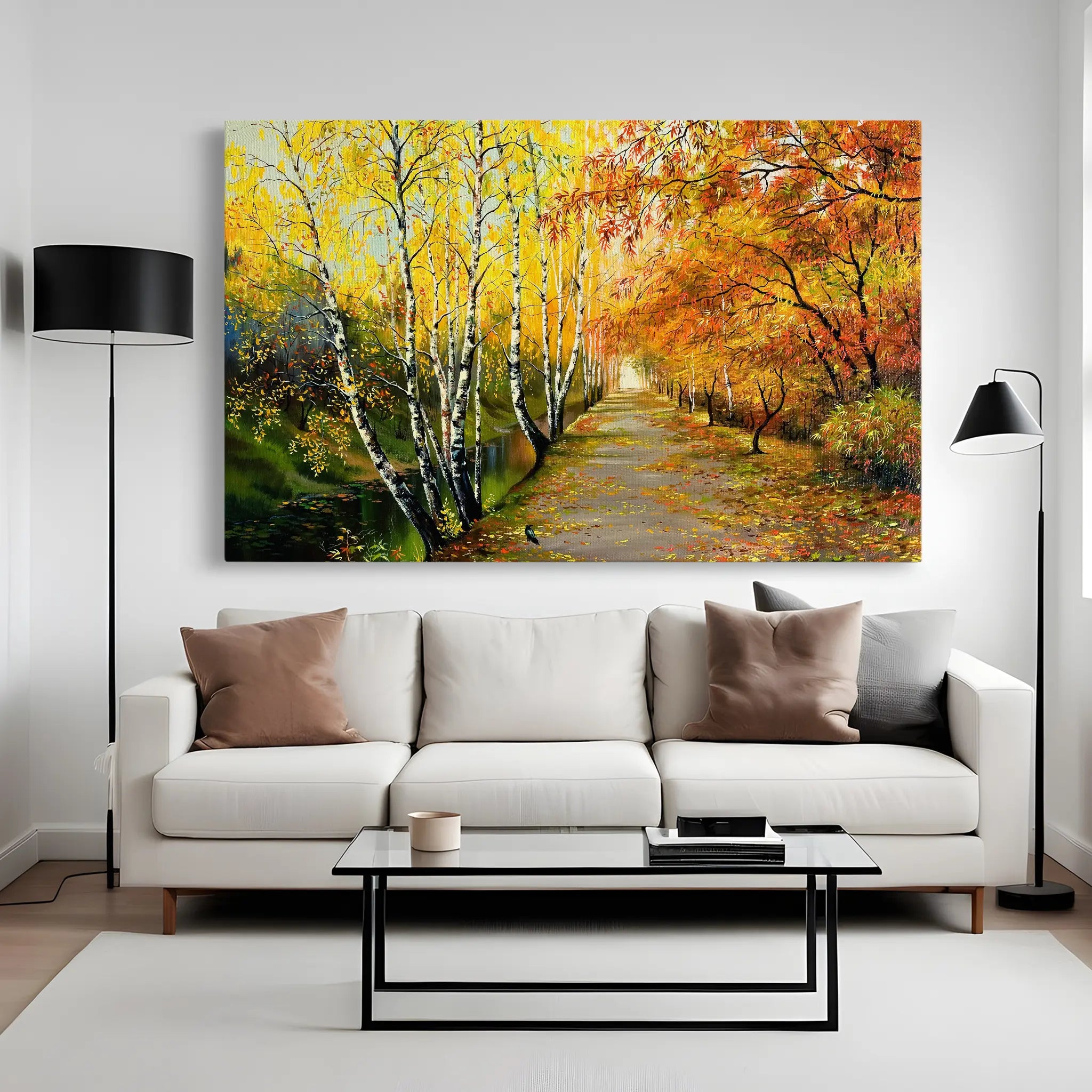 Landscape Canvas Wall Art WAD017-L 90 x 60 cm / Stretched on hidden frame