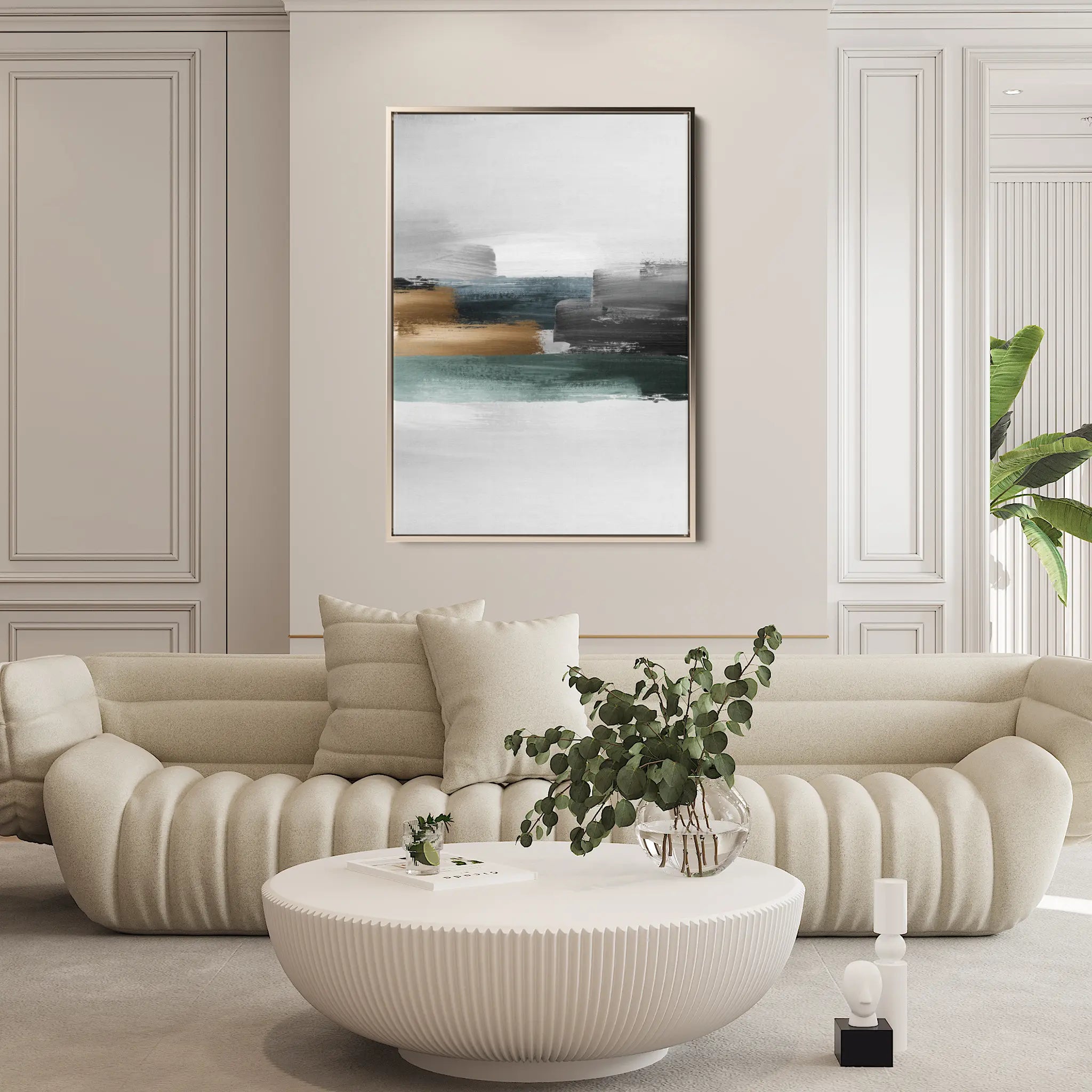 Abstract Canvas Wall Art WAD018-A 90 x 60 cm / Stretched on hidden frame