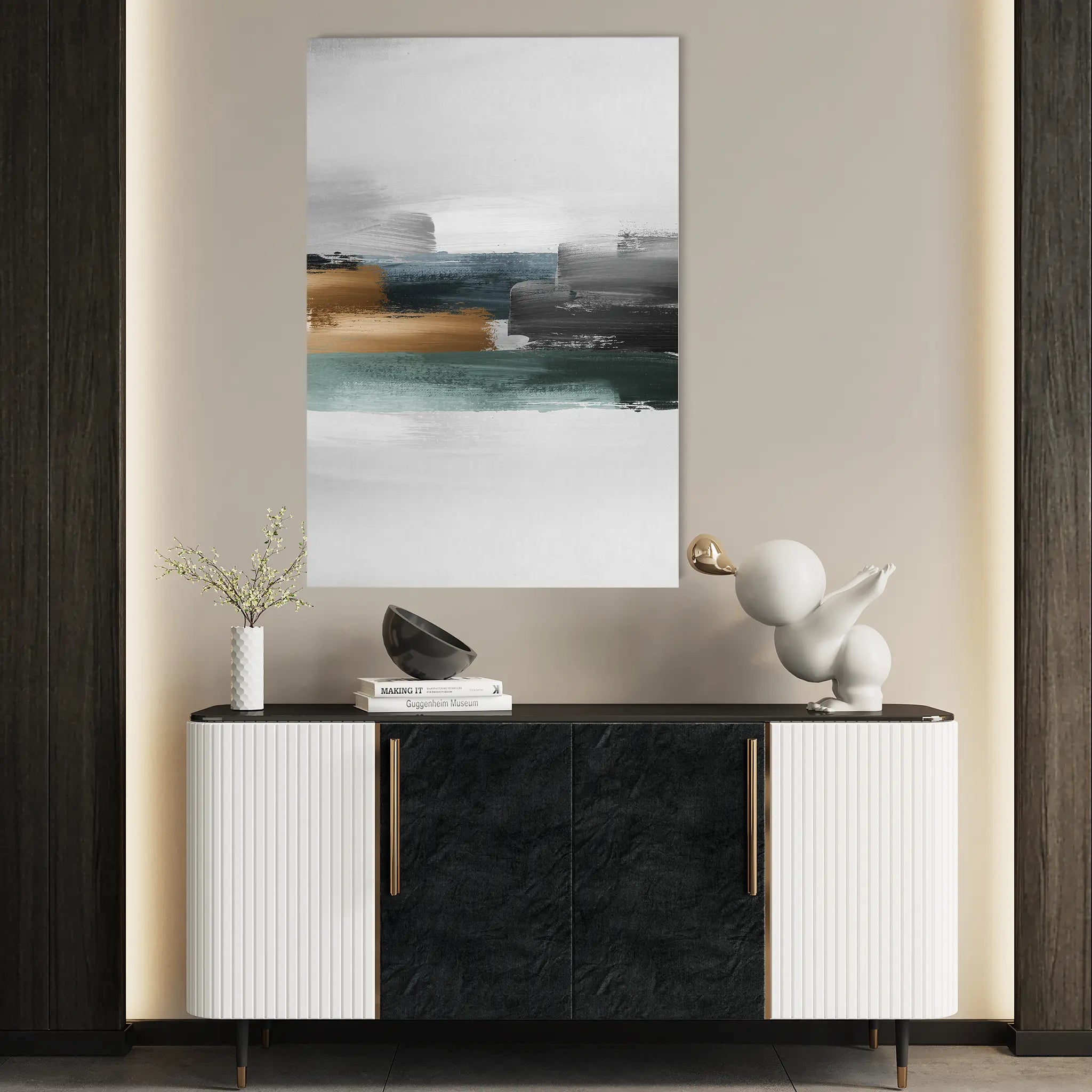 Abstract Canvas Wall Art WAD018-A 90 x 60 cm / Stretched on hidden frame