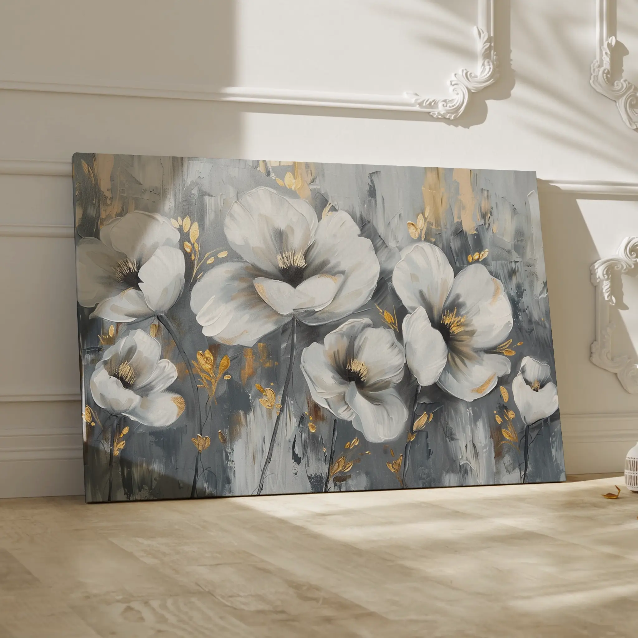 Floral Canvas Wall Art WAD018-F 90 x 60 cm / Stretched on hidden frame