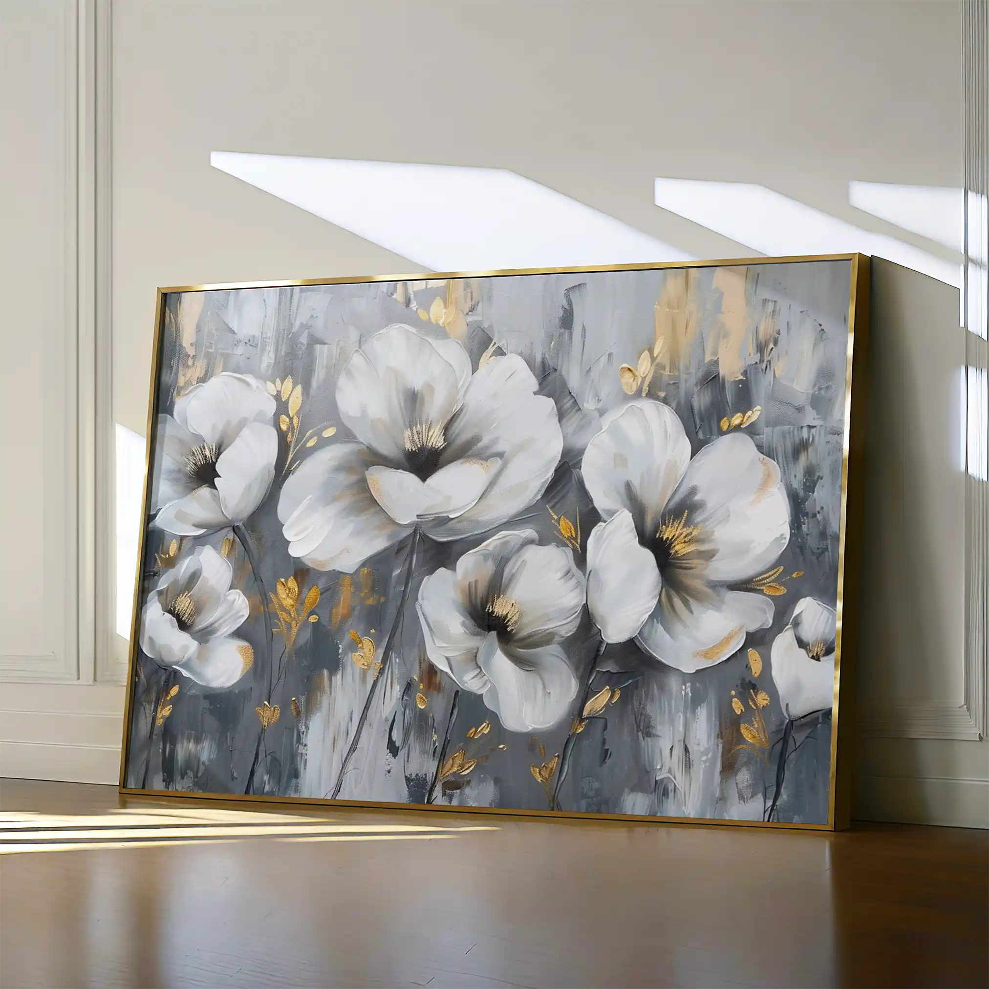 Floral Canvas Wall Art WAD018-F 90 x 60 cm / Stretched on hidden frame