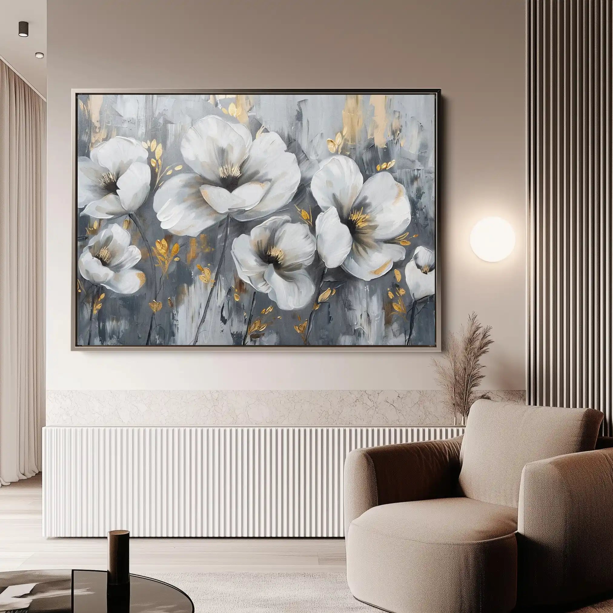 Floral Canvas Wall Art WAD018-F 90 x 60 cm / Stretched on hidden frame