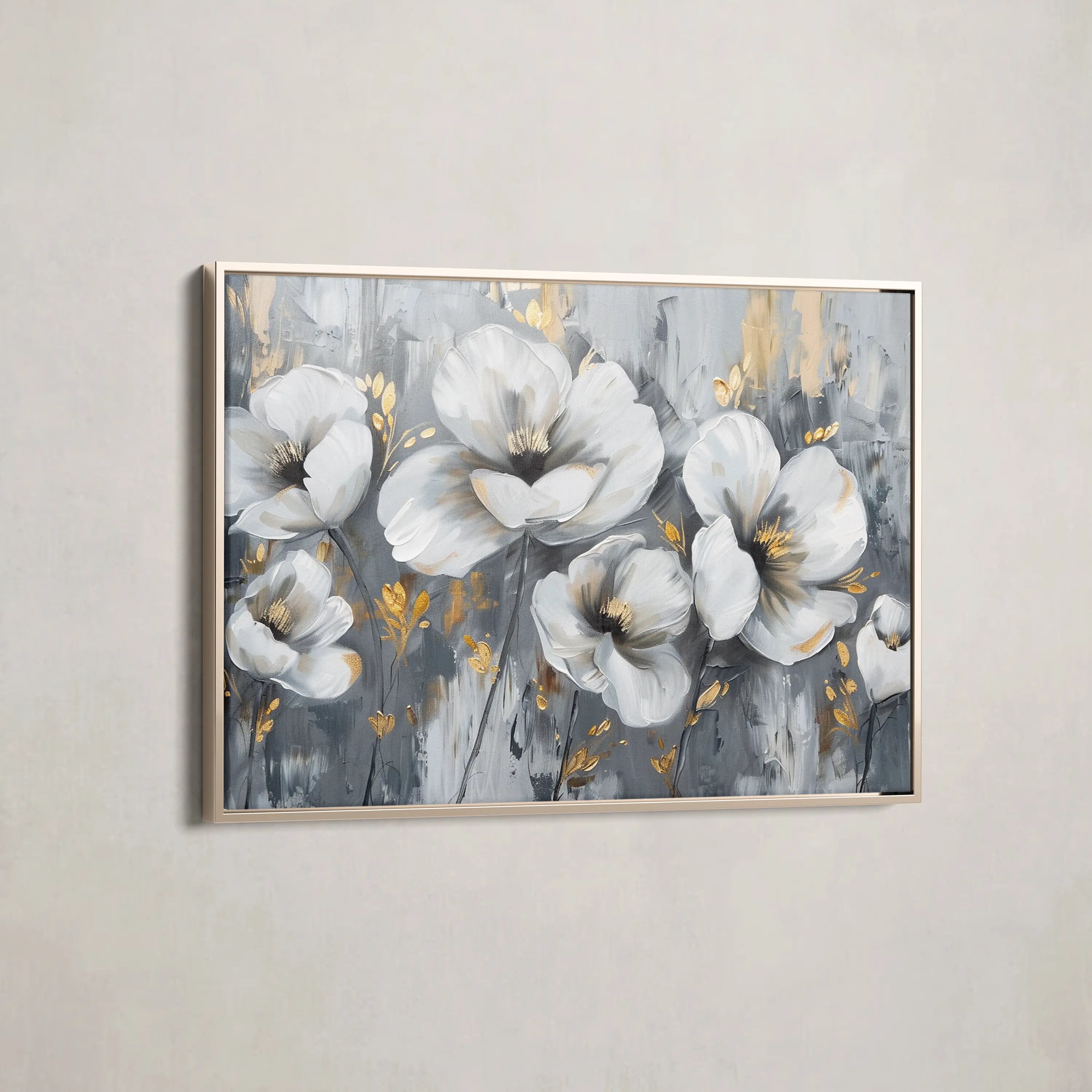 Floral Canvas Wall Art WAD018-F 90 x 60 cm / Stretched on hidden frame