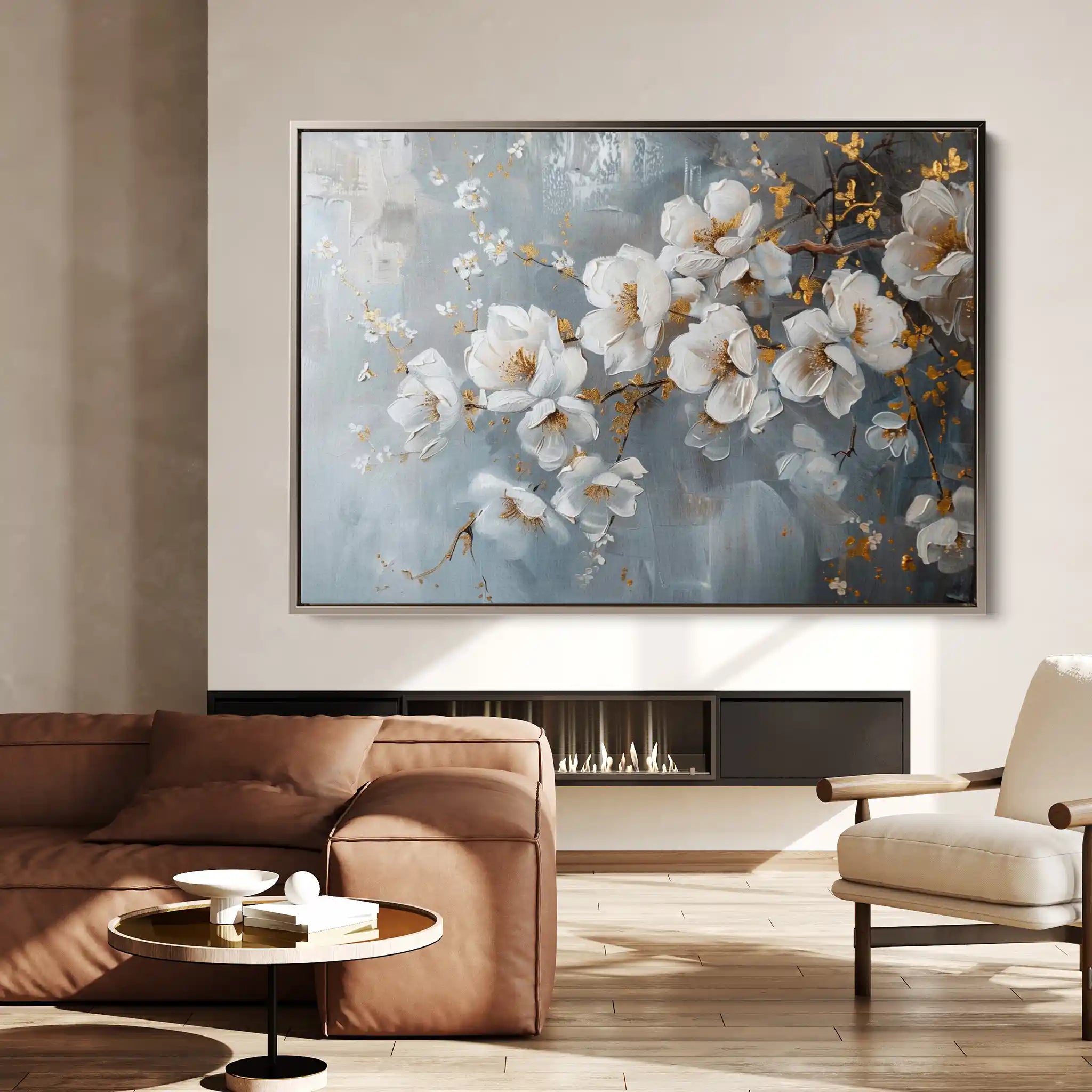 Floral Canvas Wall Art WAD019-F 90 x 60 cm / Stretched on hidden frame
