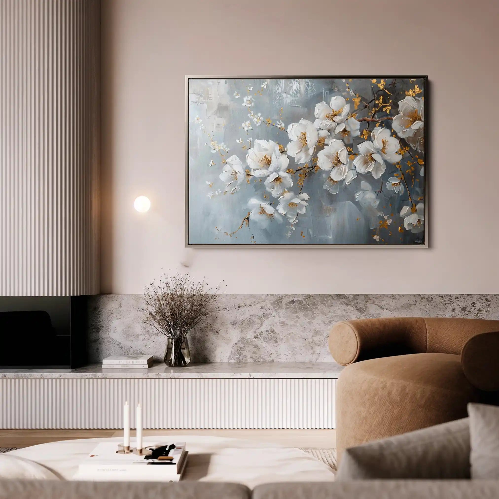Floral Canvas Wall Art WAD019-F 90 x 60 cm / Stretched on hidden frame