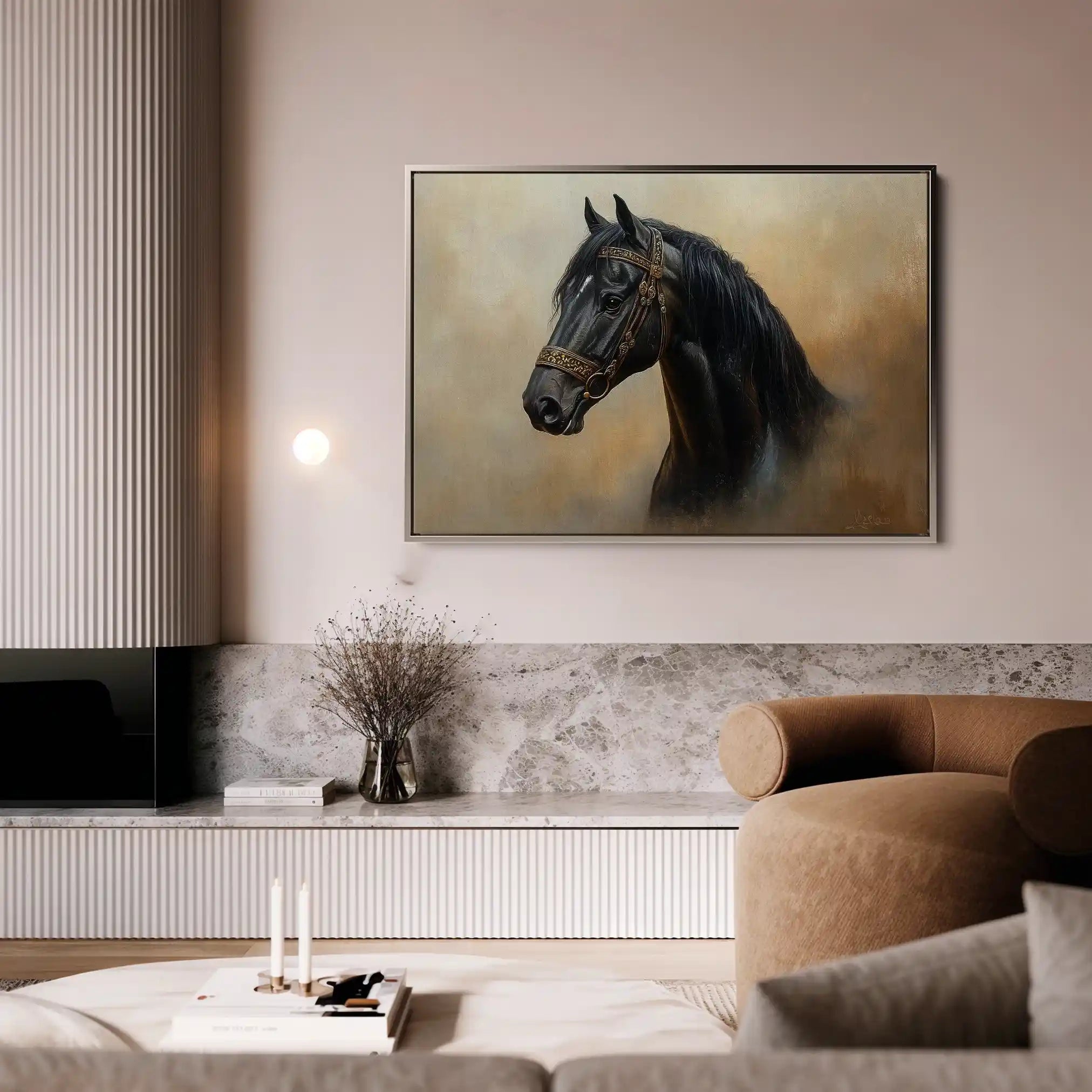 Horses 019 Canvas Art 90 x 60 cm / Stretched on hidden frame