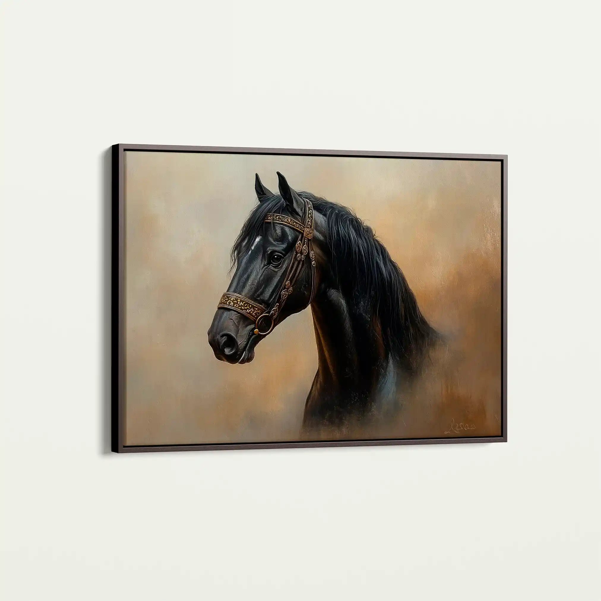 Horses 019 Canvas Art 90 x 60 cm / Stretched on hidden frame