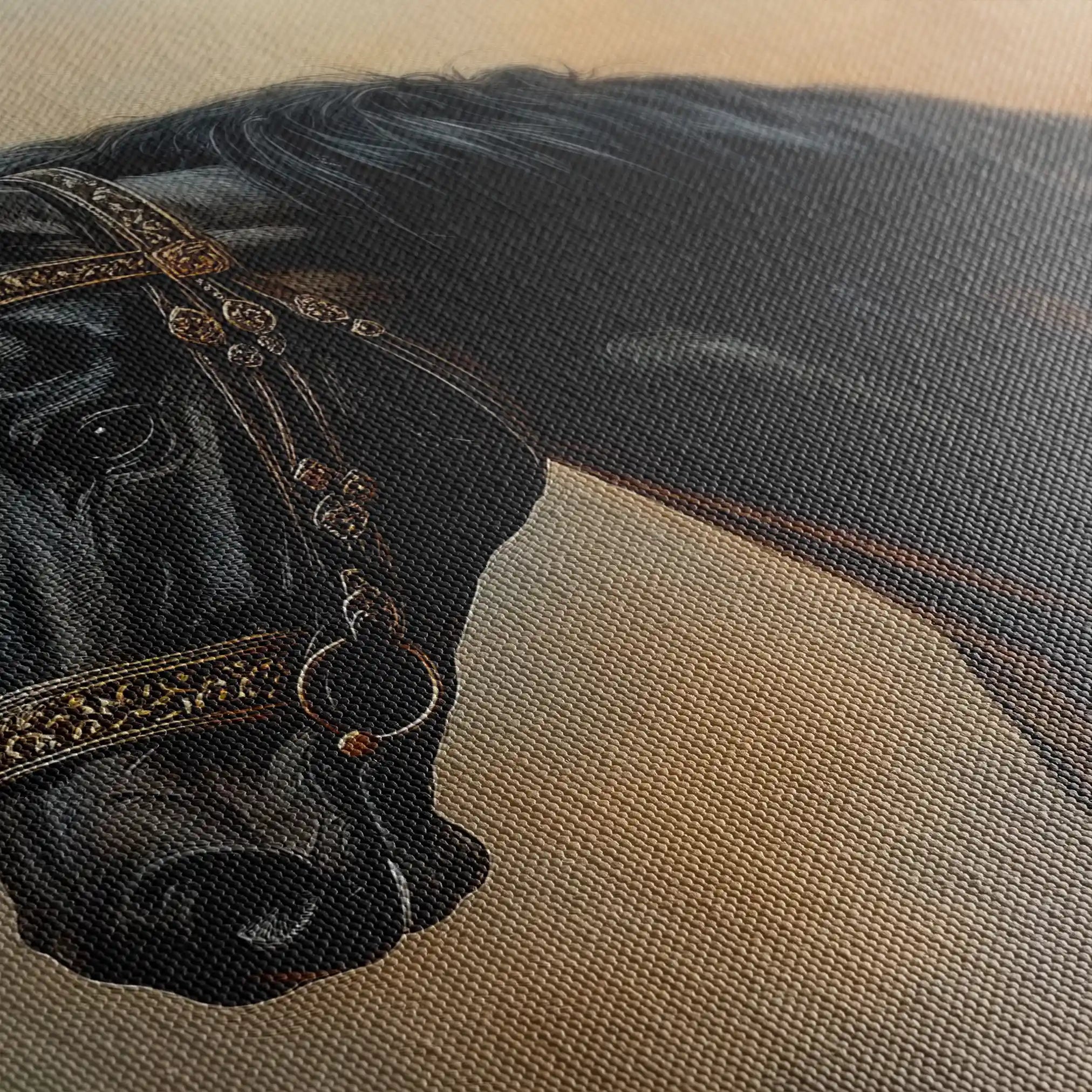 Horses 019 Canvas Art 90 x 60 cm / Stretched on hidden frame