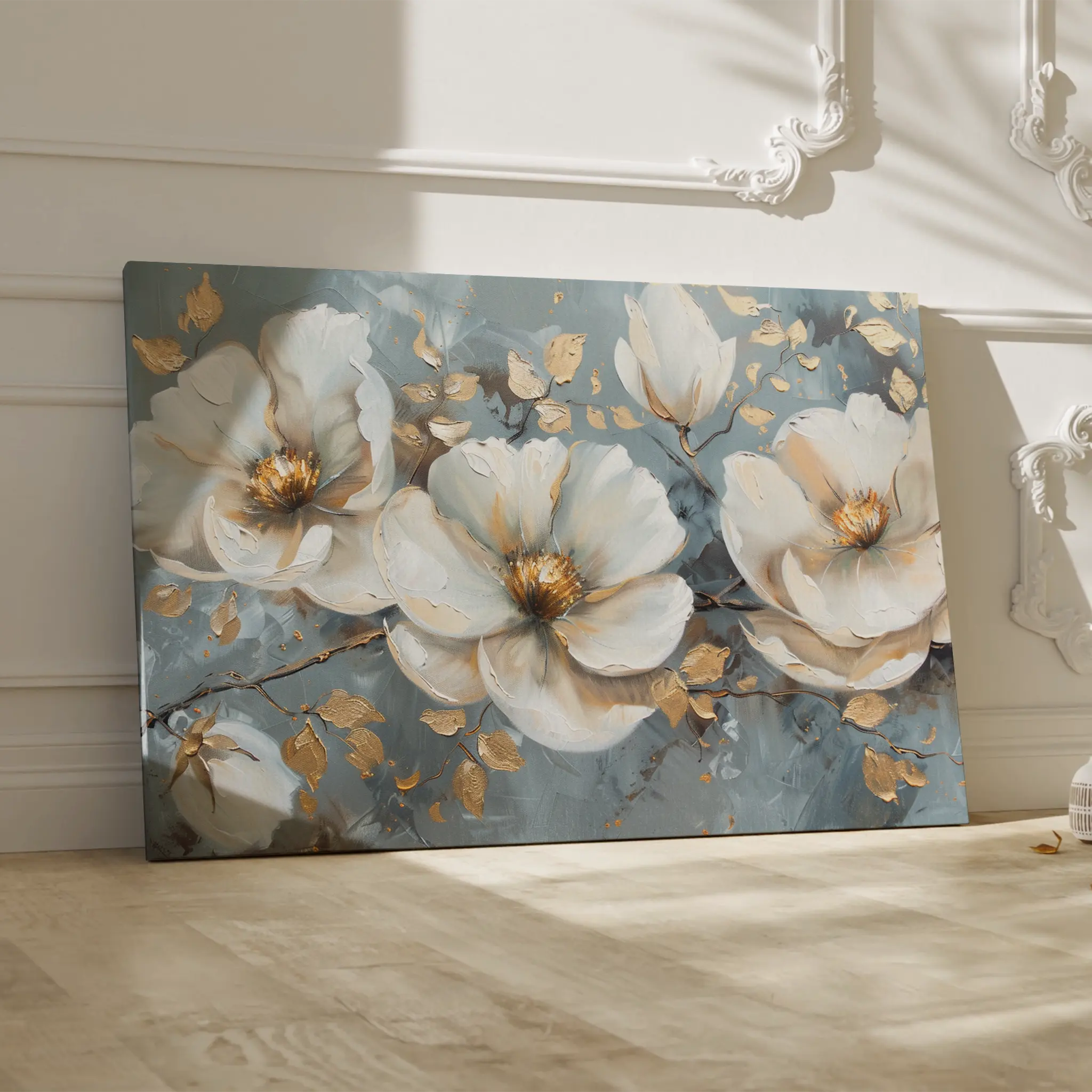 Floral Canvas Wall Art WAD020-F 90 x 60 cm / Stretched on hidden frame