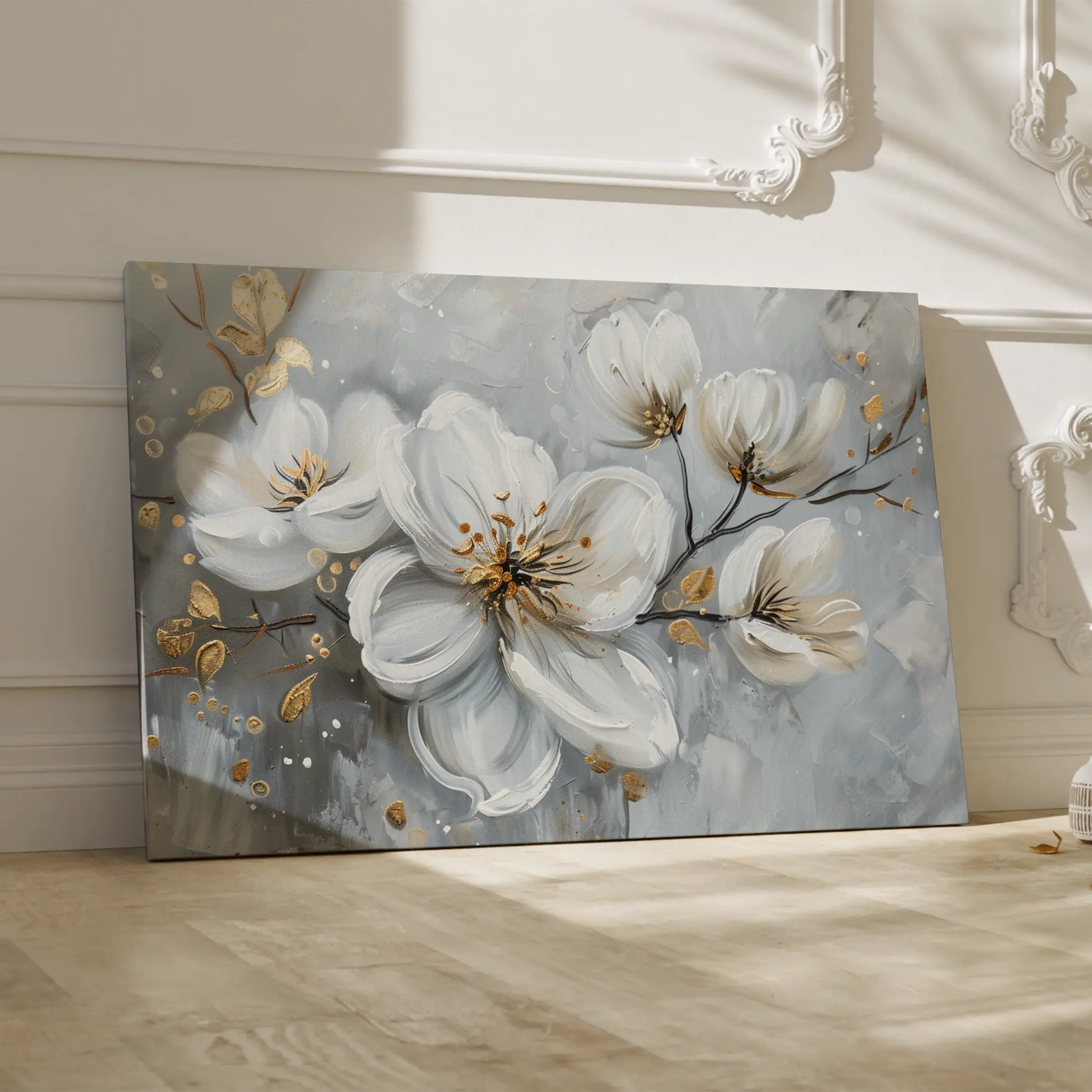 Floral Canvas Wall Art WAD021-F 90 x 60 cm / Stretched on hidden frame