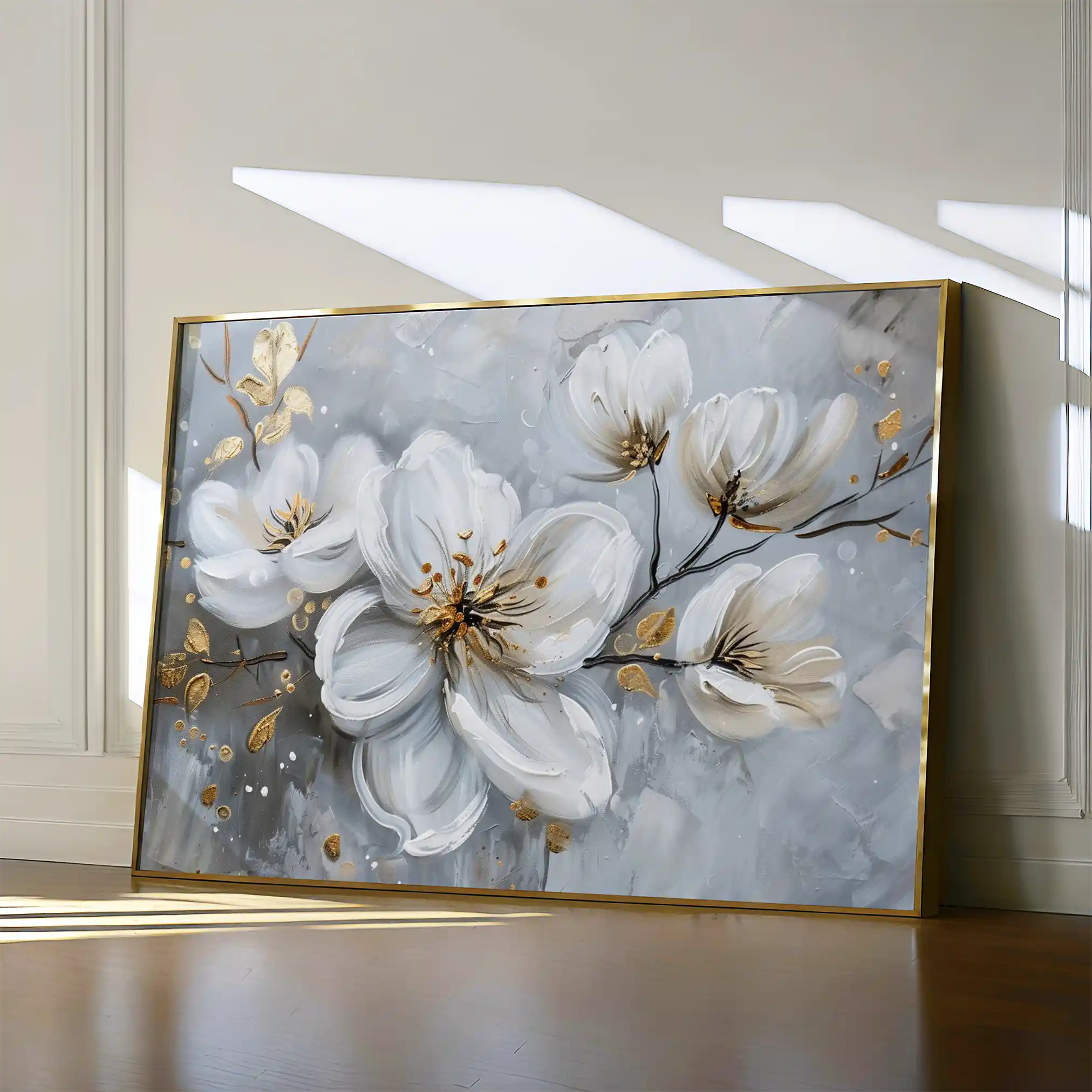 Floral Canvas Wall Art WAD021-F 90 x 60 cm / Stretched on hidden frame