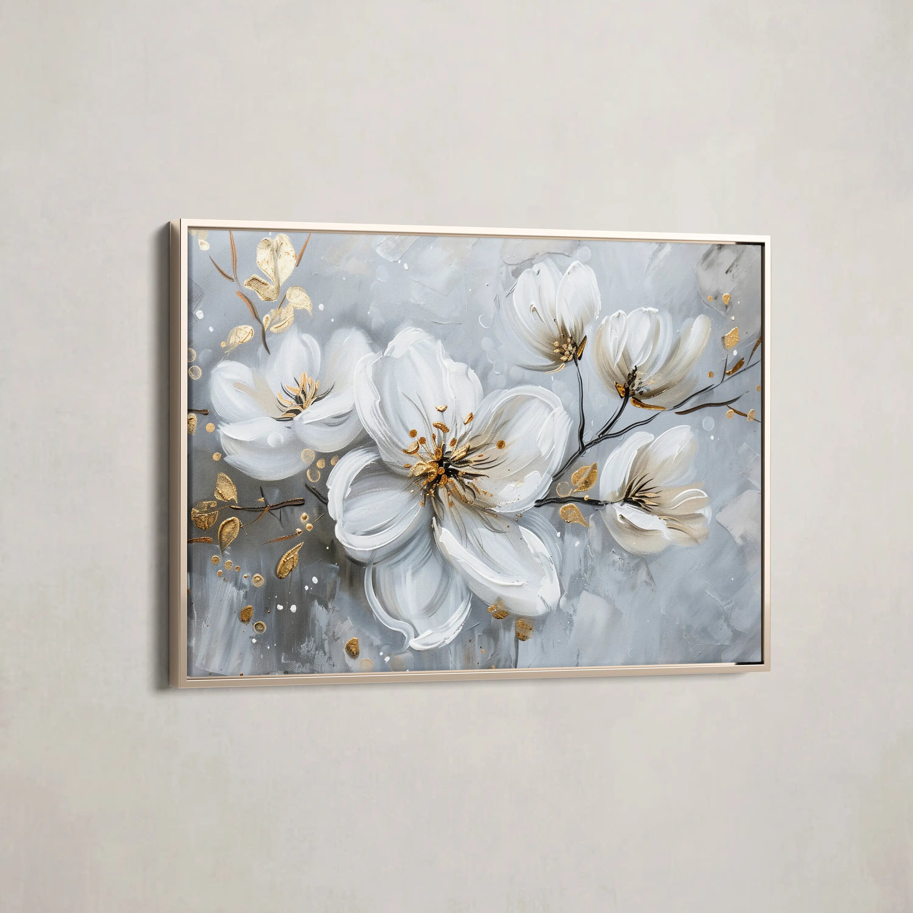 Floral Canvas Wall Art WAD021-F 90 x 60 cm / Stretched on hidden frame