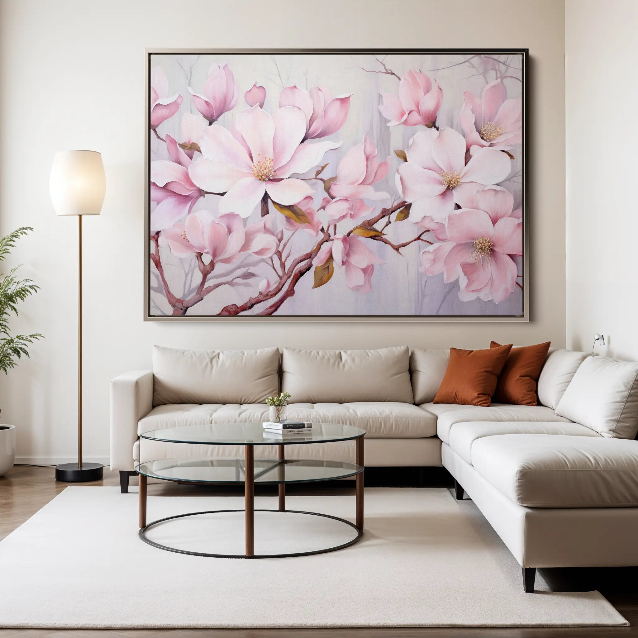 Floral Canvas Wall Art WAD022-F 90 x 60 cm / Stretched on hidden frame