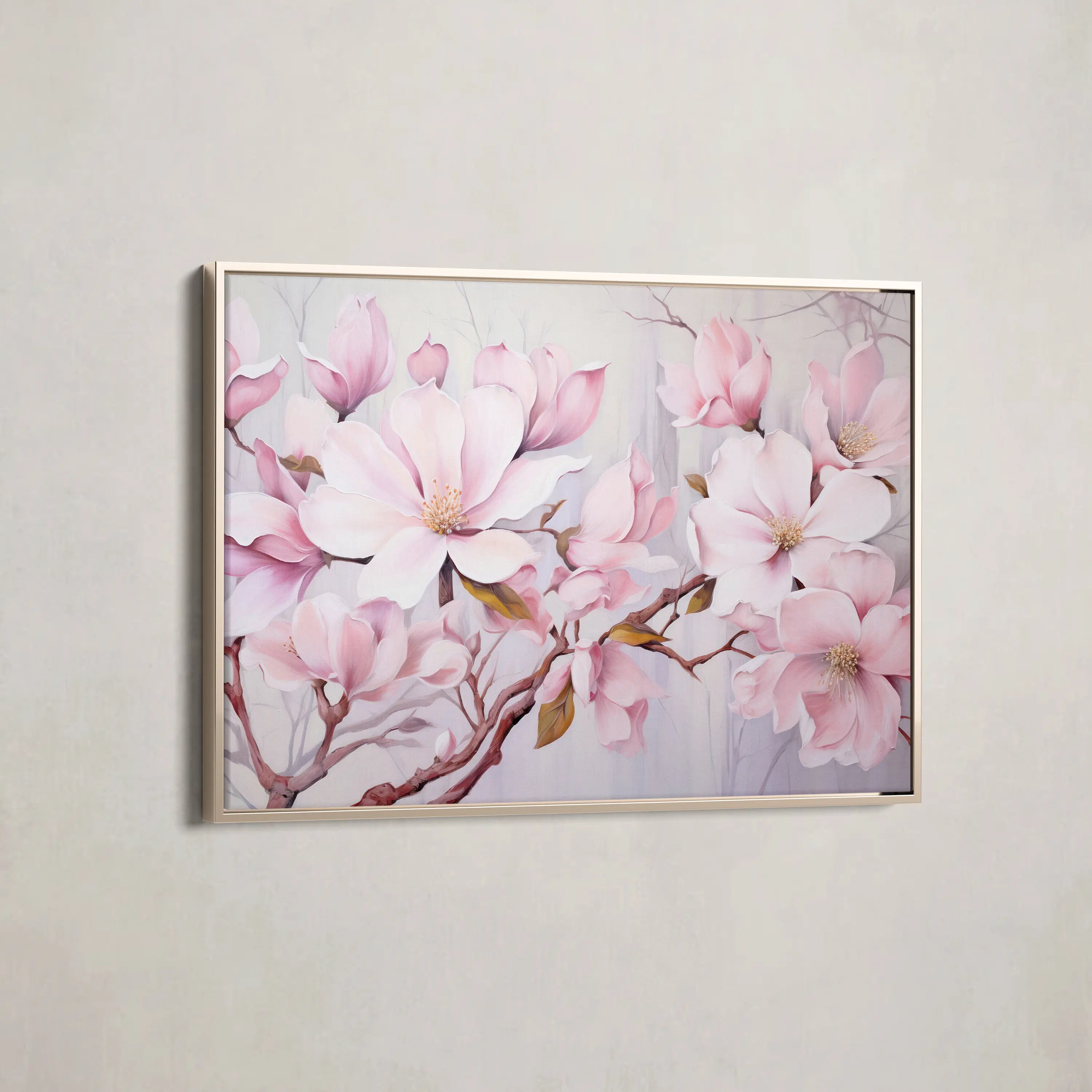 Floral Canvas Wall Art WAD022-F 90 x 60 cm / Stretched on hidden frame