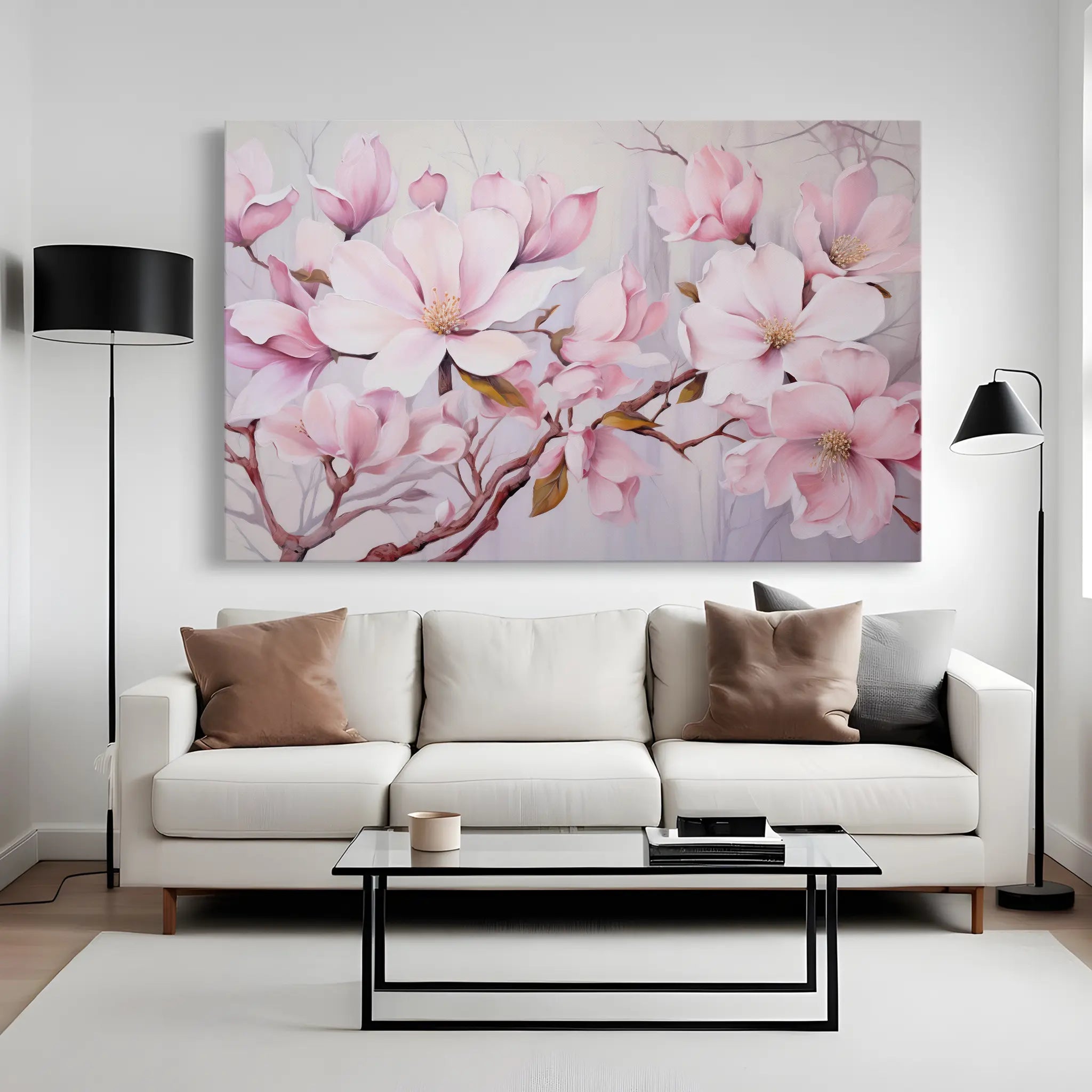 Floral Canvas Wall Art WAD022-F 90 x 60 cm / Stretched on hidden frame