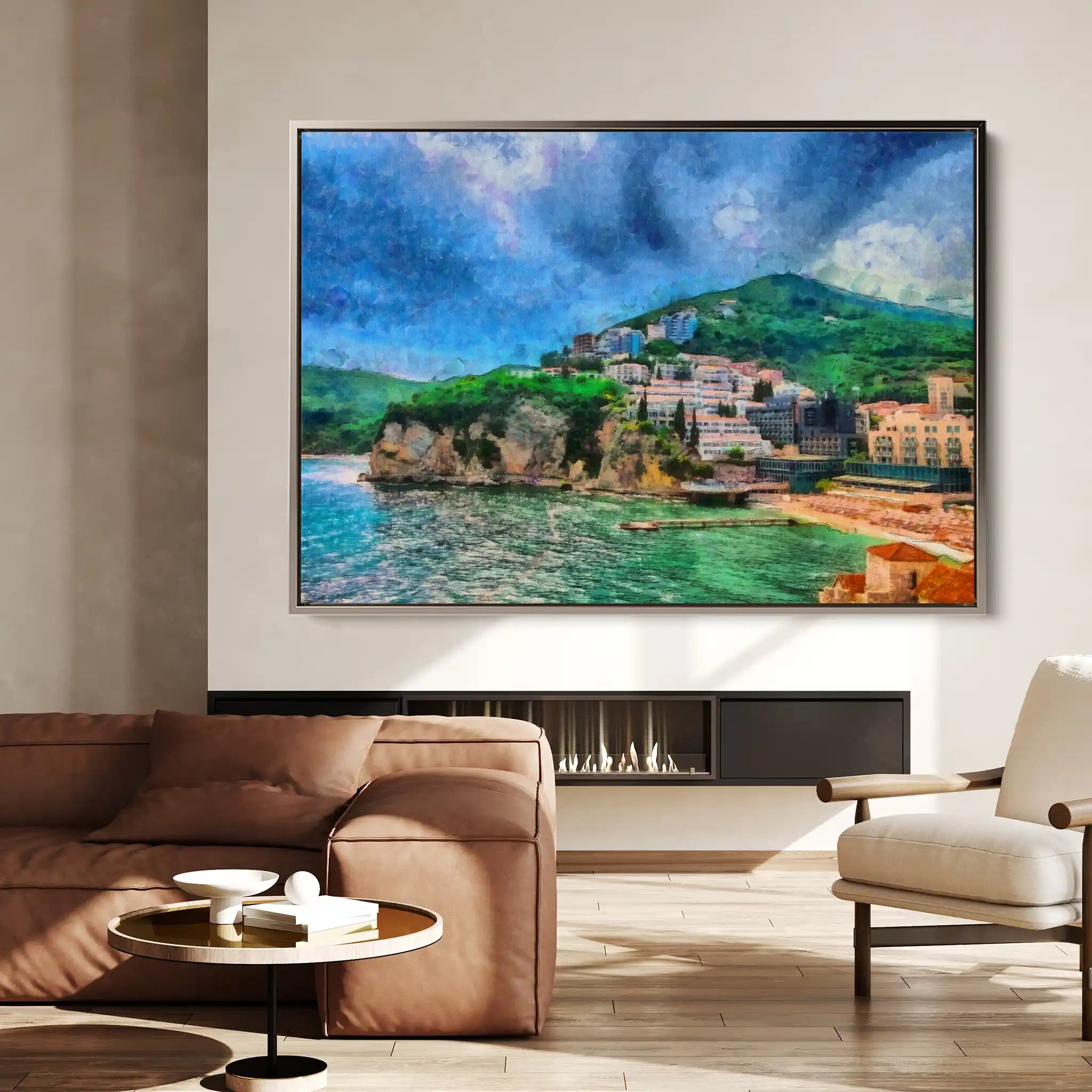 Landscape 022 Canvas Art 90 x 60 cm / Stretched on hidden frame