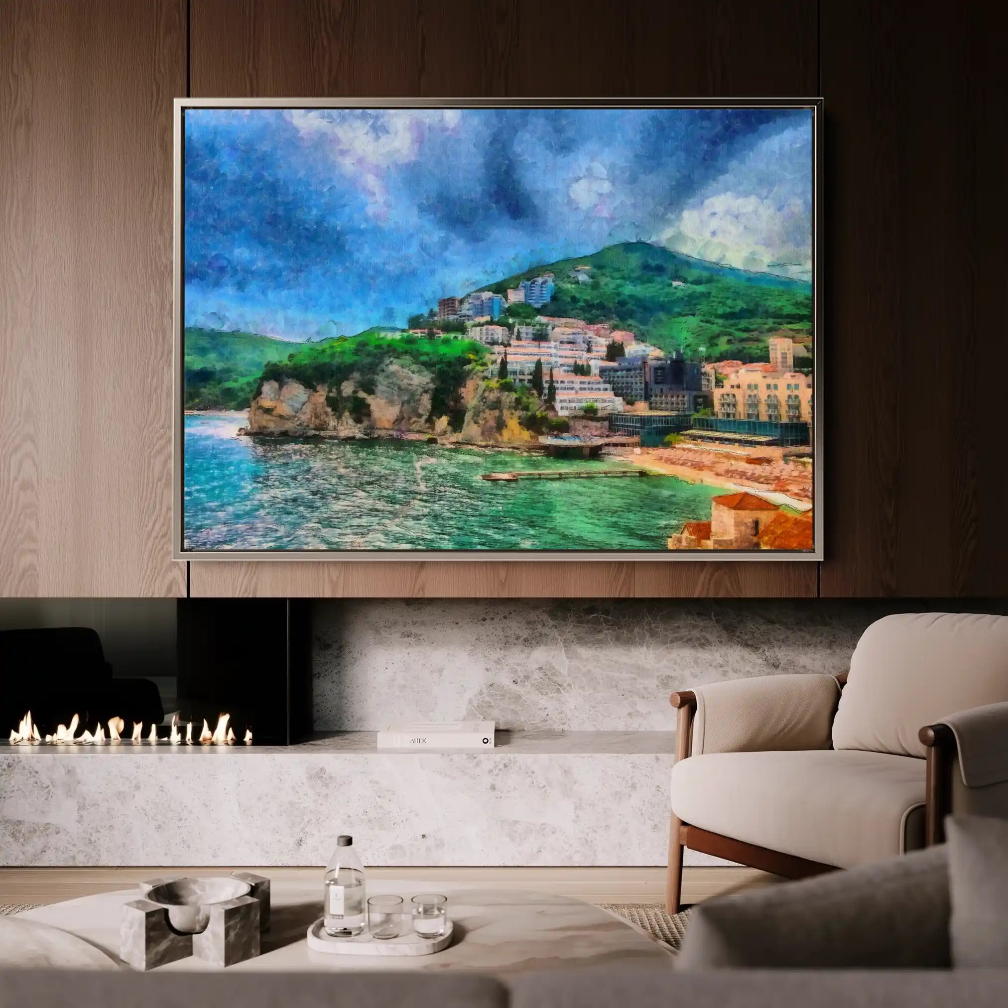 Landscape 022 Canvas Art 90 x 60 cm / Stretched on hidden frame