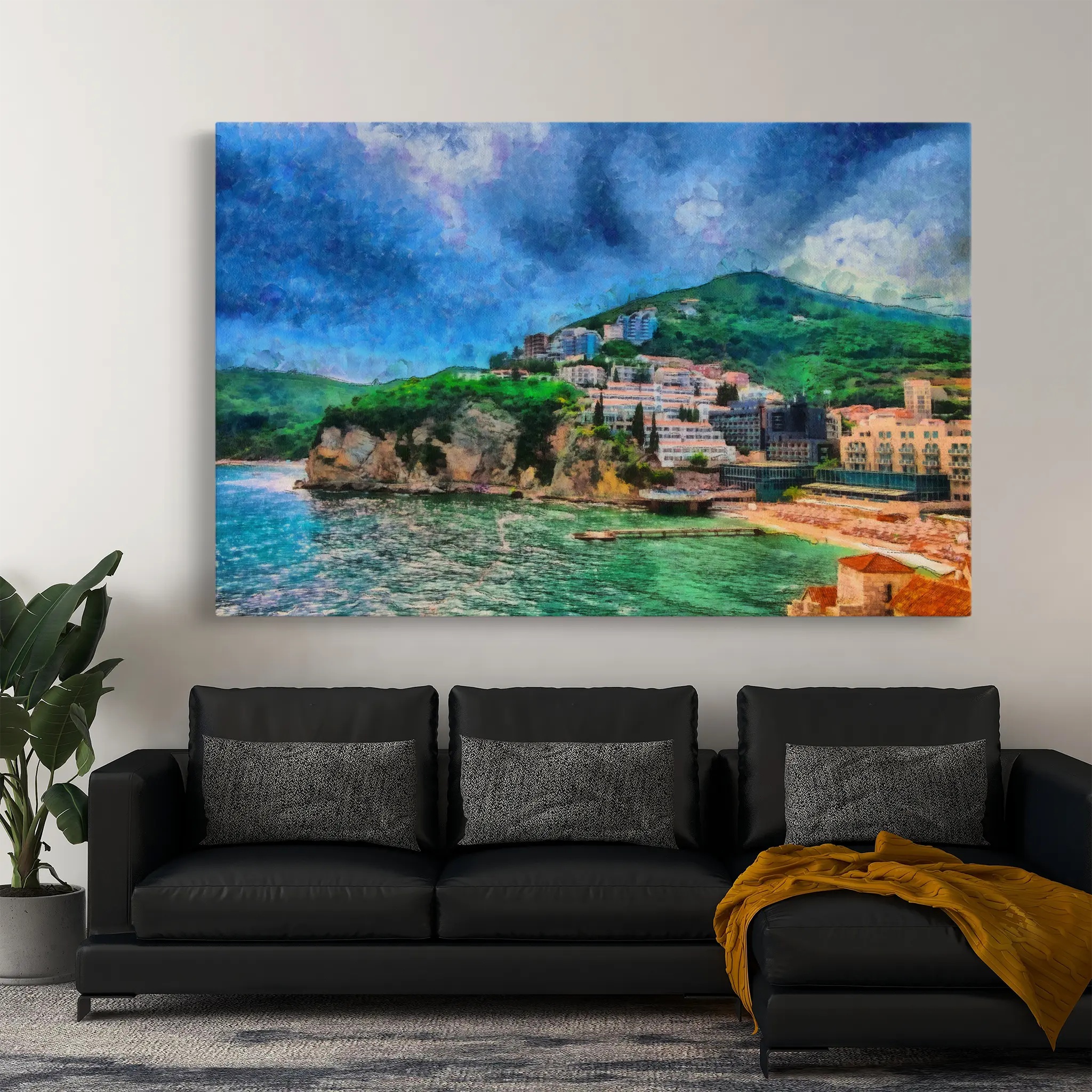 Landscape Canvas Wall Art WAD022-L 90 x 60 cm / Stretched on hidden frame