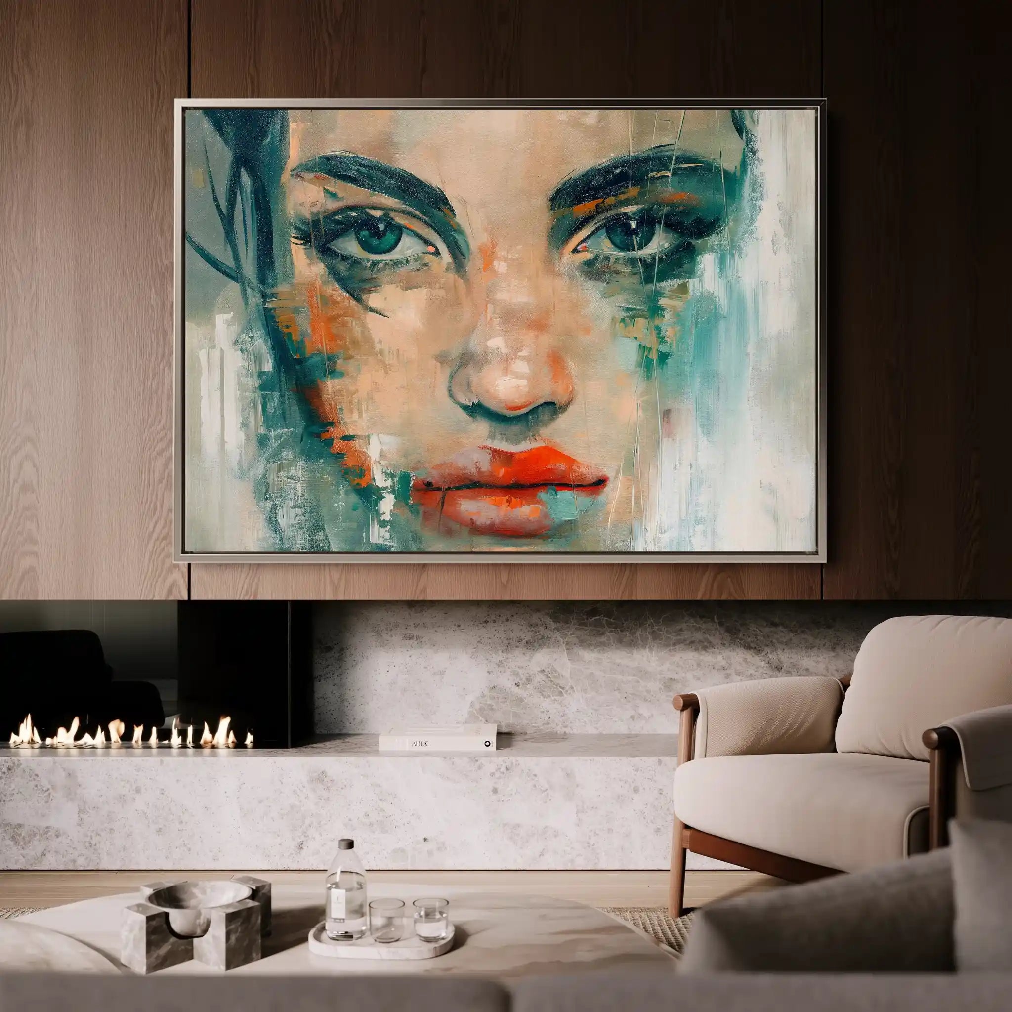 Portrait 022 Canvas Art 90 x 60 cm / Stretched on hidden frame