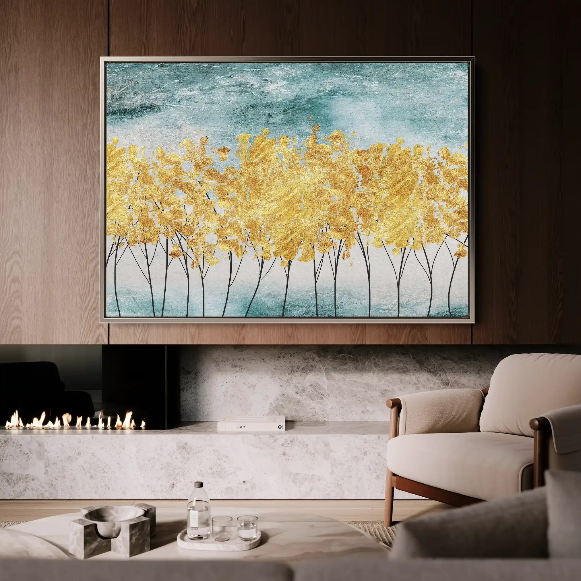 Abstract Canvas Wall Art WAD025-A 90 x 60 cm / Stretched on hidden frame