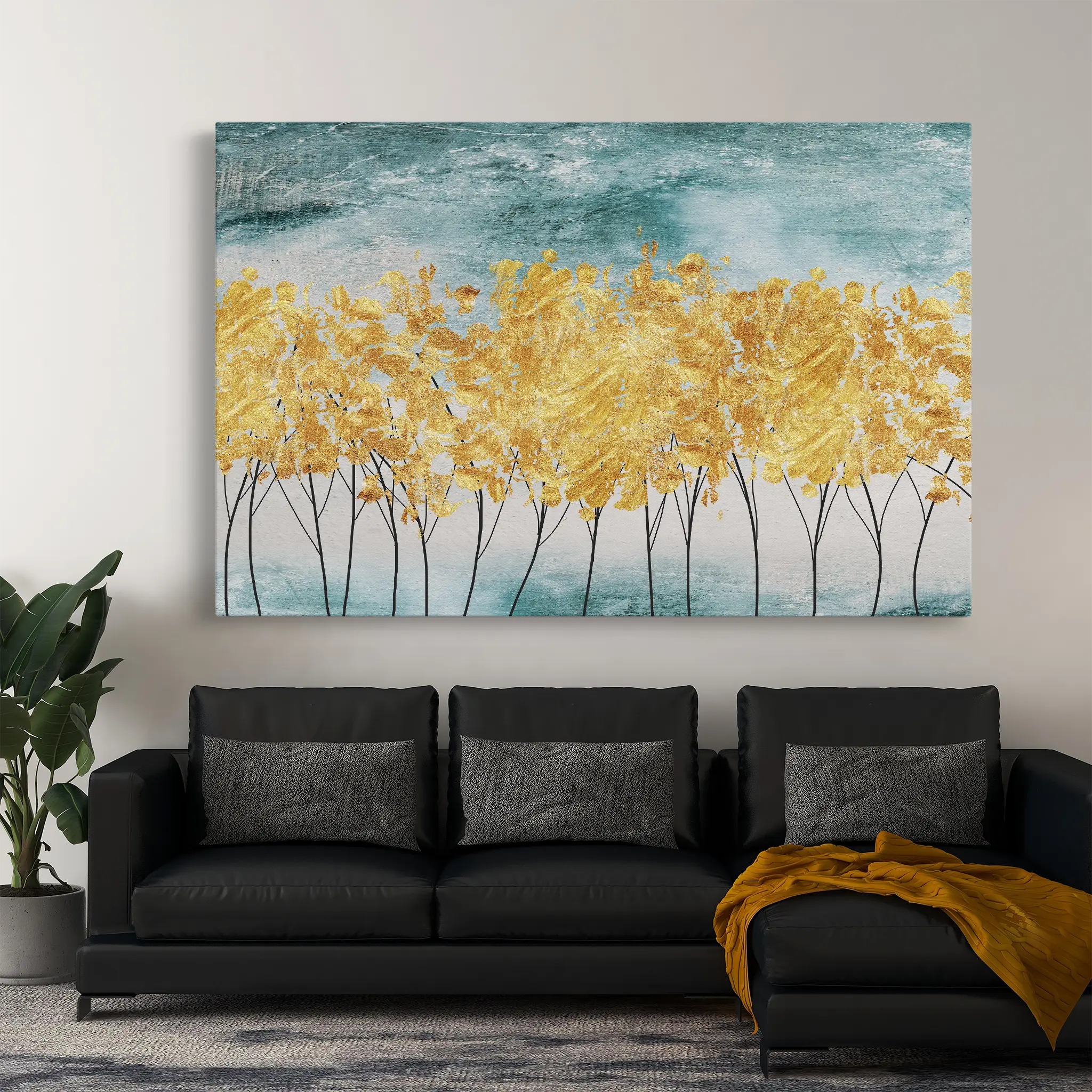 Abstract Canvas Wall Art WAD025-A 90 x 60 cm / Stretched on hidden frame