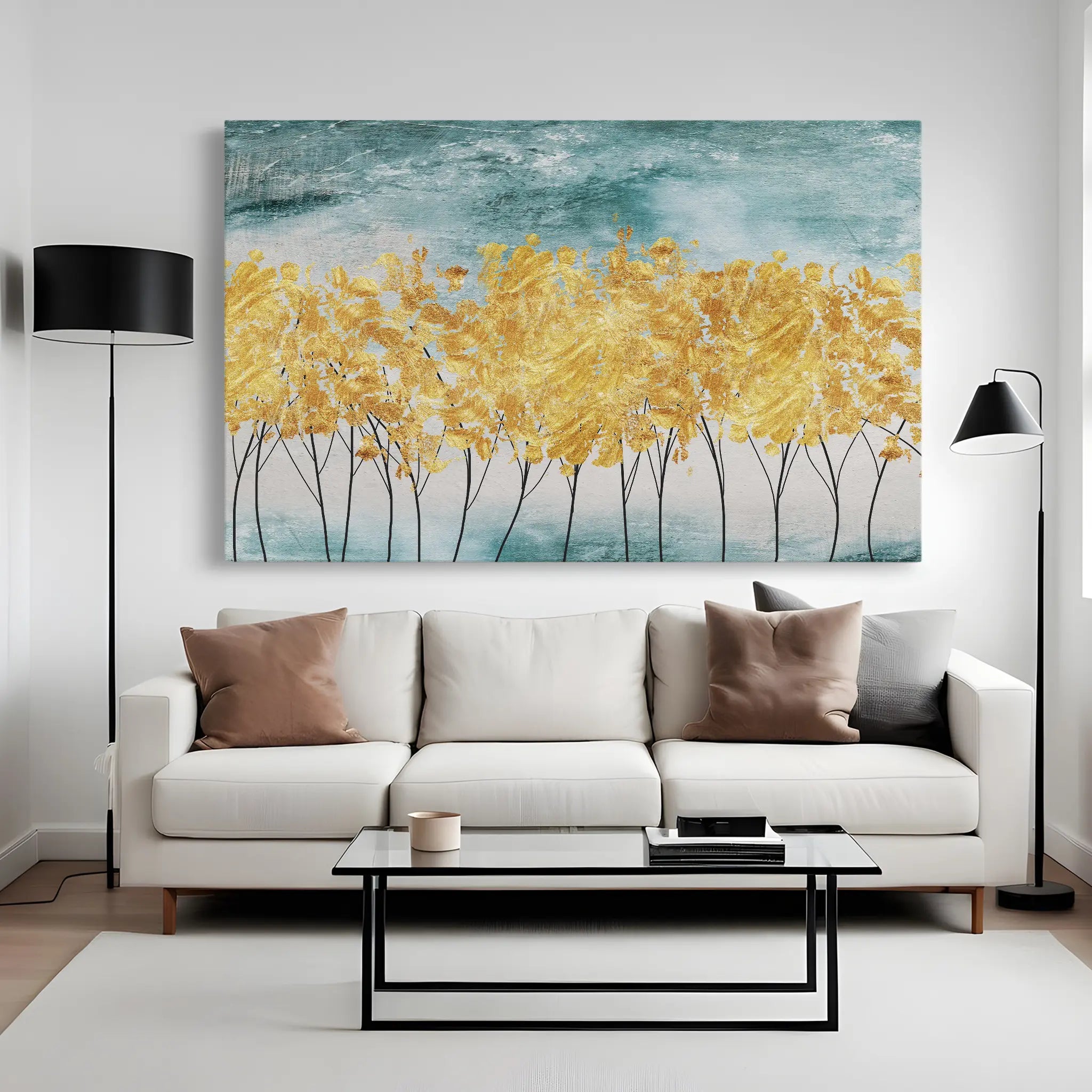 Abstract Canvas Wall Art WAD025-A 90 x 60 cm / Stretched on hidden frame