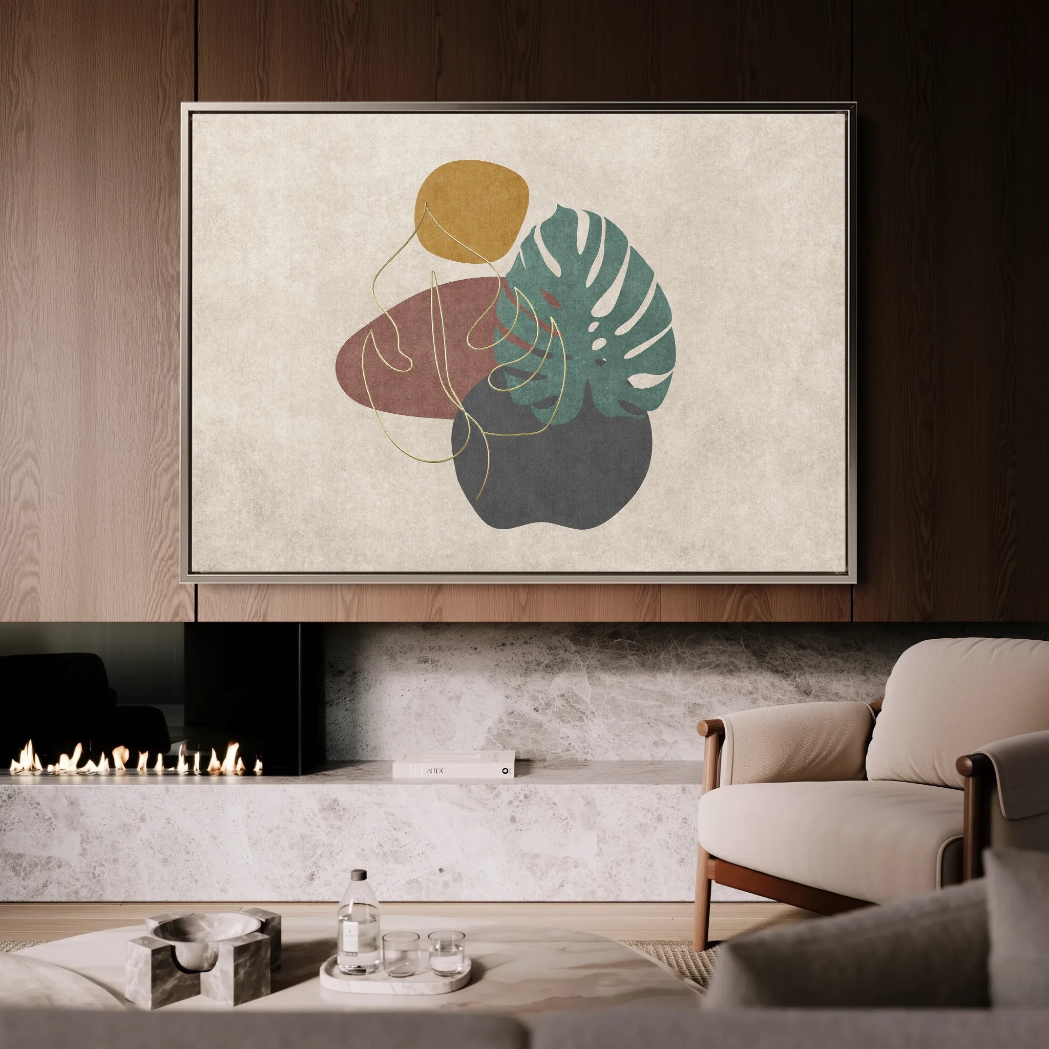 Boho Canvas Wall Art WAD025-BH 90 x 60 cm / Stretched on hidden frame