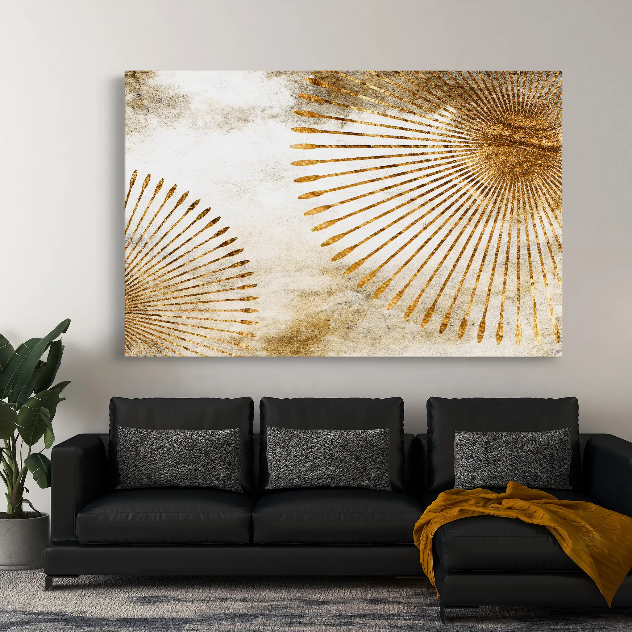 Abstract Canvas Wall Art WAD026-A 90 x 60 cm / Stretched on hidden frame