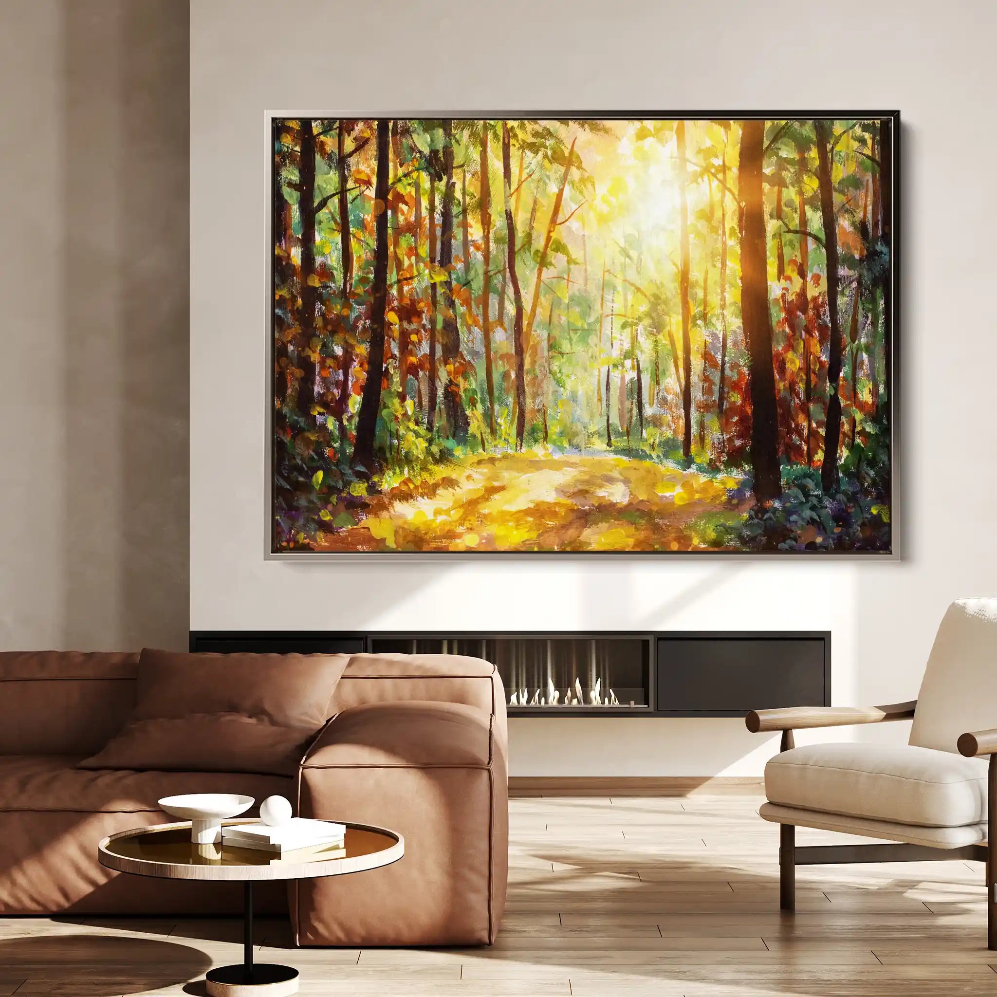 Landscape 026 Canvas Art 90 x 60 cm / Stretched on hidden frame