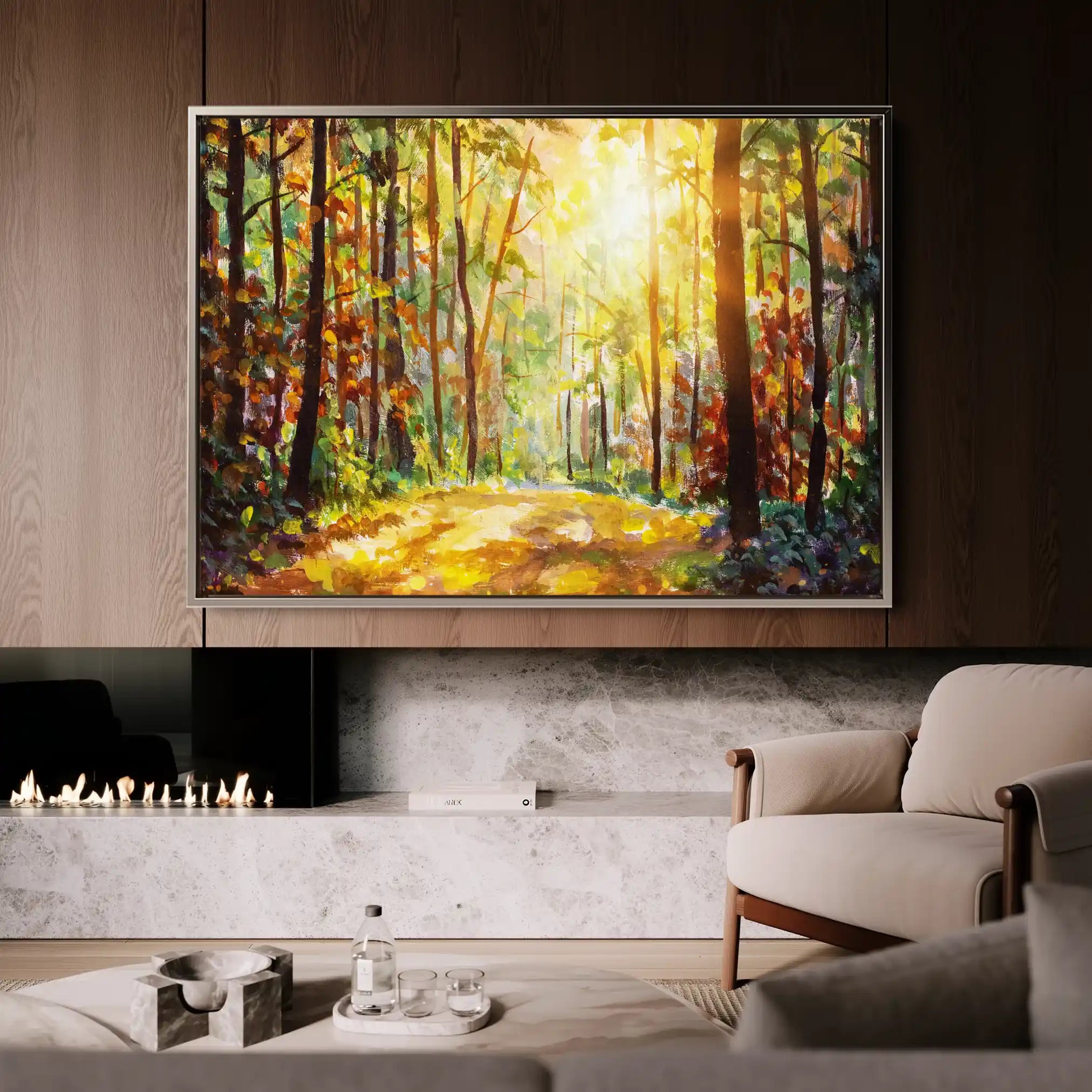 Landscape 026 Canvas Art 90 x 60 cm / Stretched on hidden frame