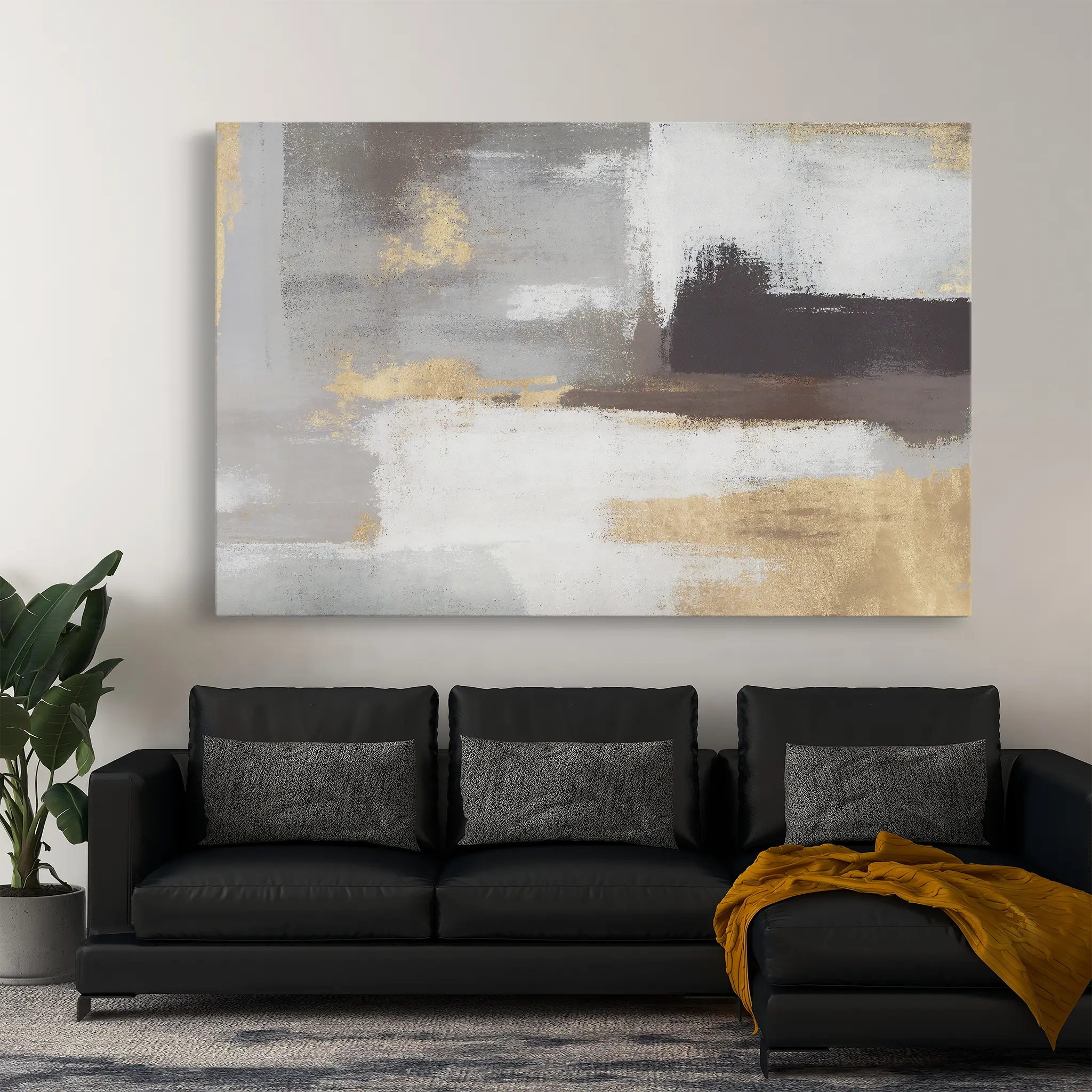 Abstract Canvas Wall Art WAD027-A 90 x 60 cm / Stretched on hidden frame