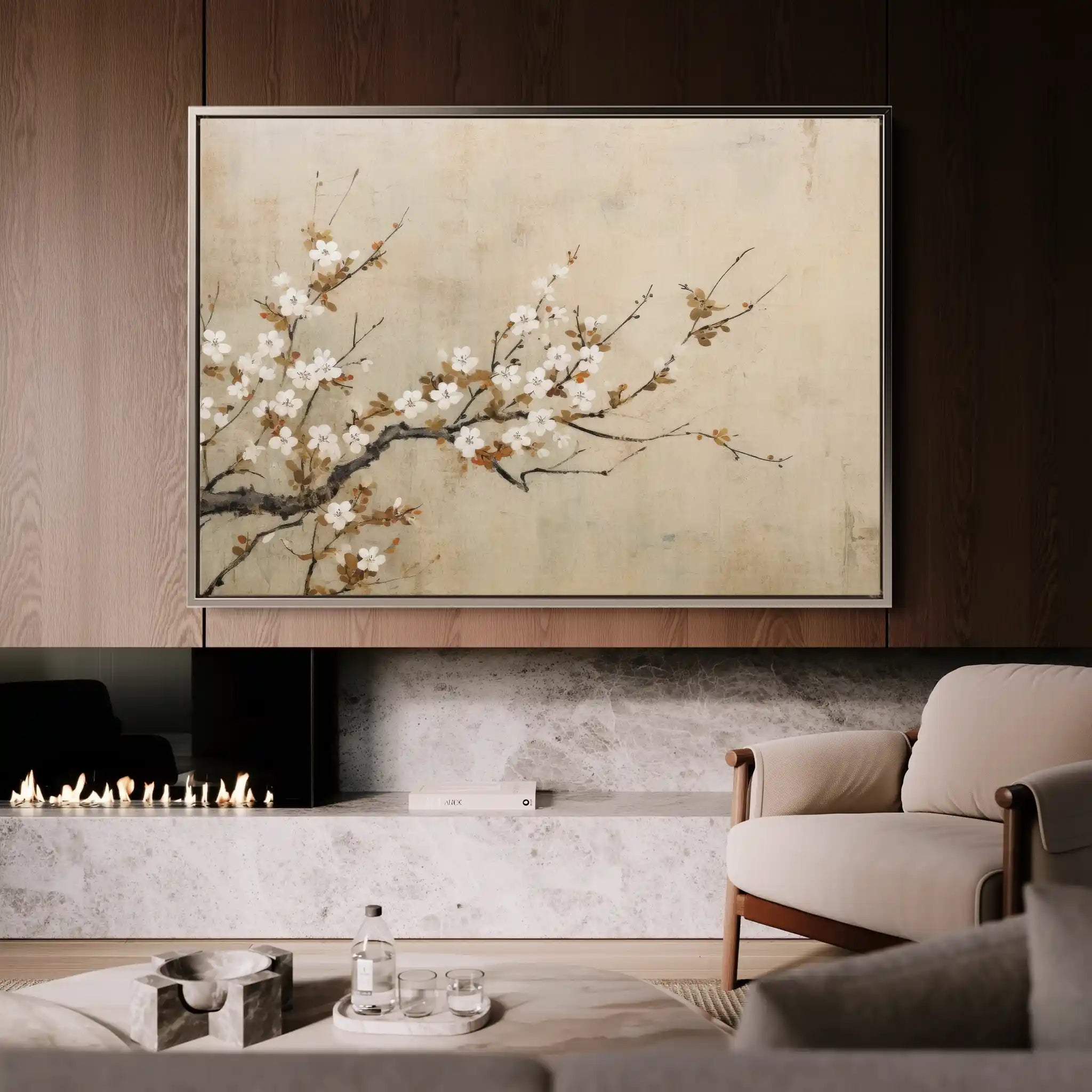 Floral Canvas Wall Art WAD027-F 90 x 60 cm / Stretched on hidden frame