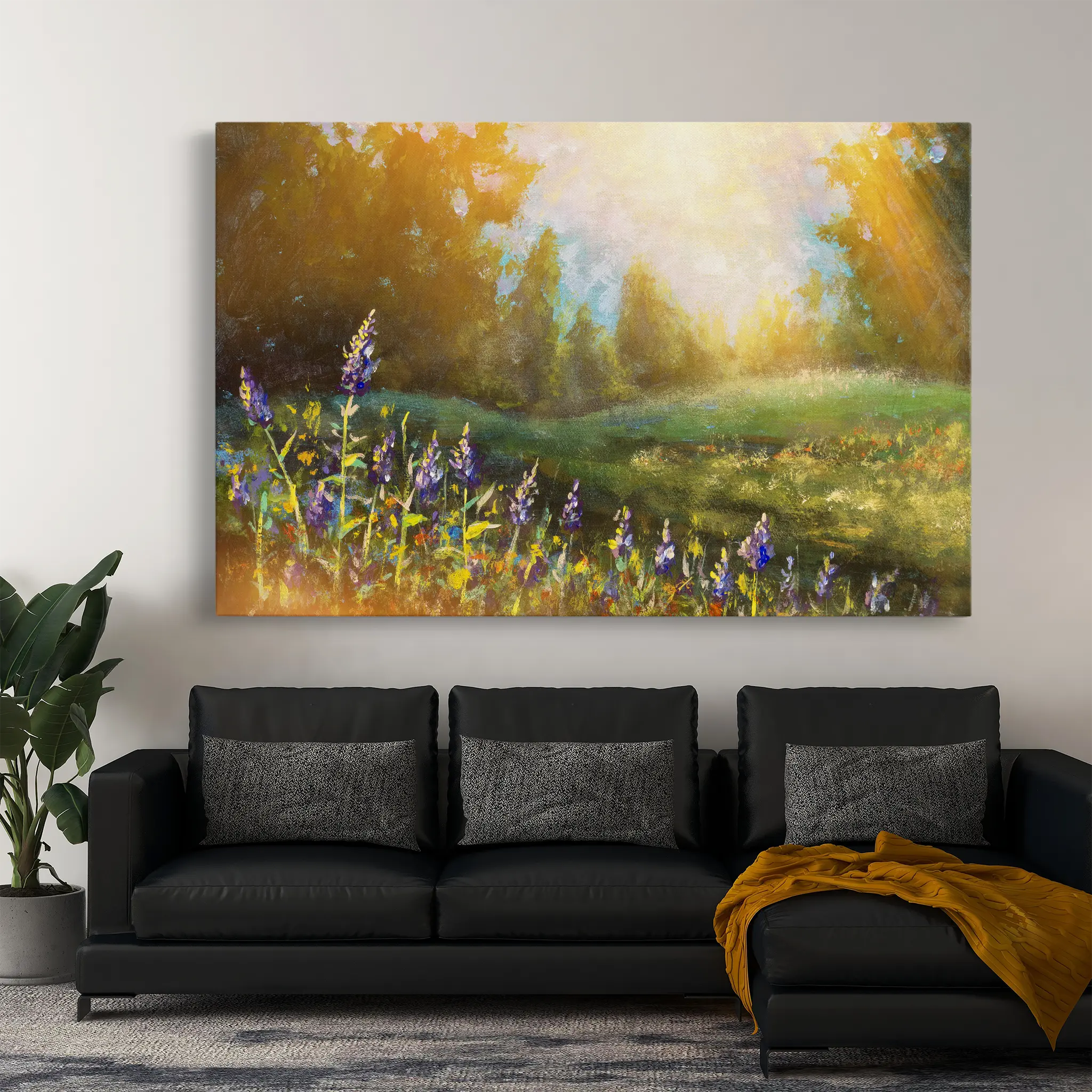 Landscape Canvas Wall Art WAD027-L 90 x 60 cm / Stretched on hidden frame