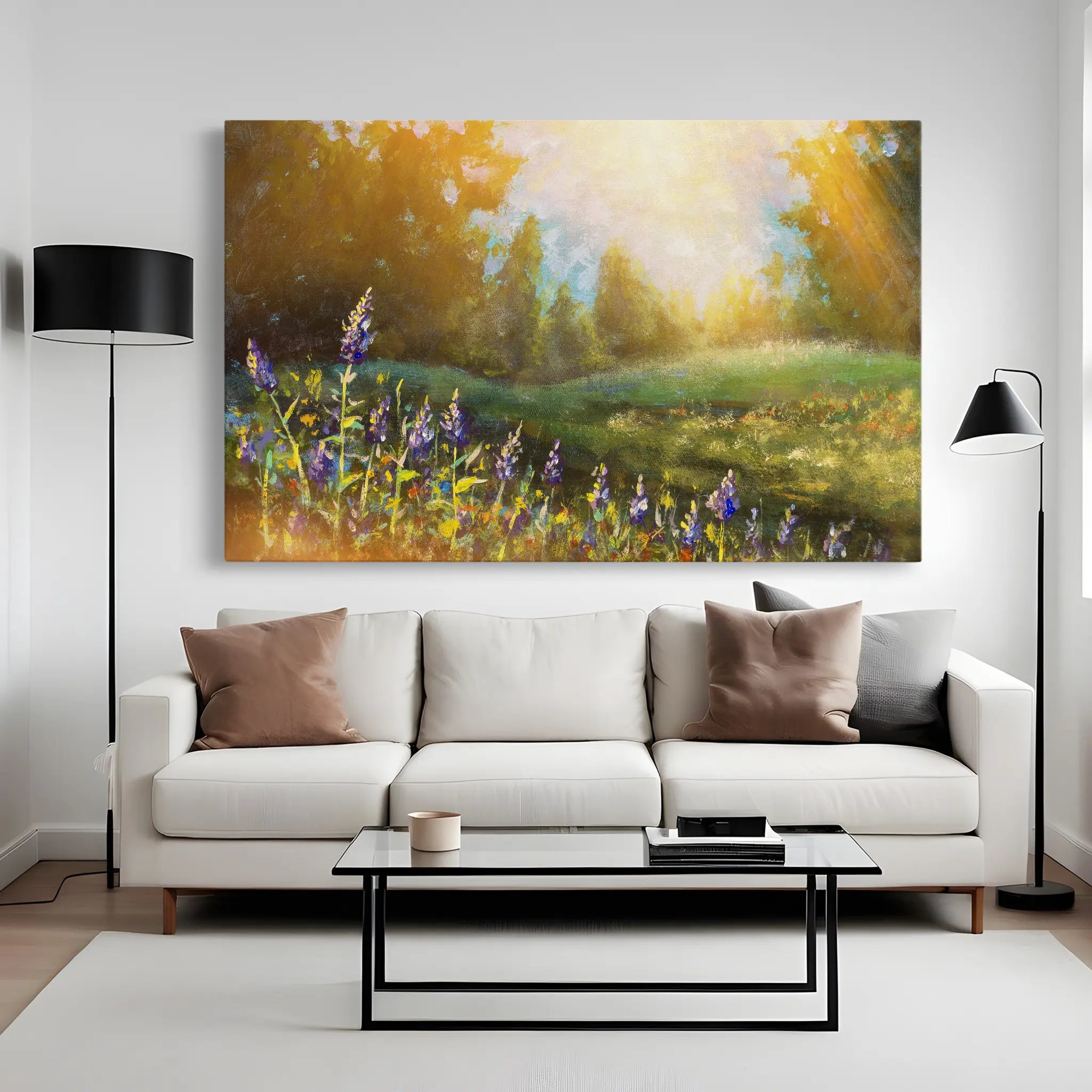 Landscape Canvas Wall Art WAD027-L 90 x 60 cm / Stretched on hidden frame