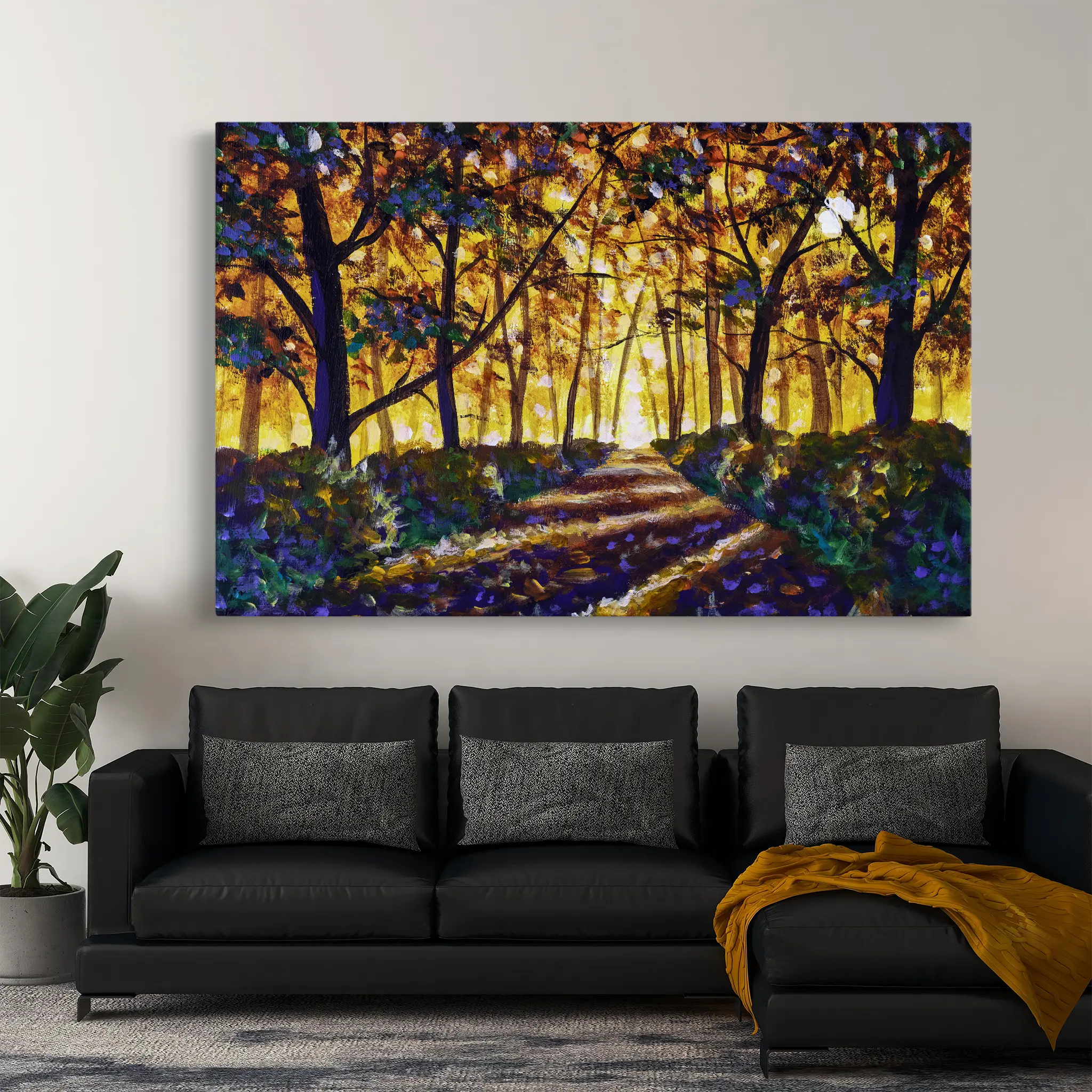 Landscape Canvas Wall Art WAD028-L 90 x 60 cm / Stretched on hidden frame