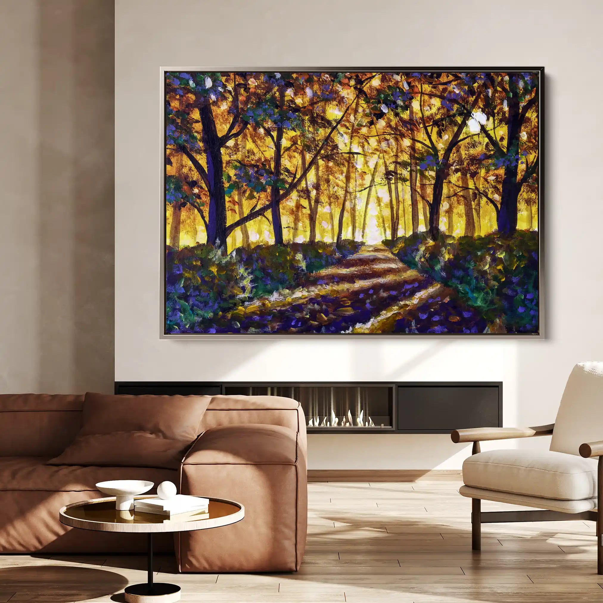 Landscape 028 Canvas Art 90 x 60 cm / Stretched on hidden frame