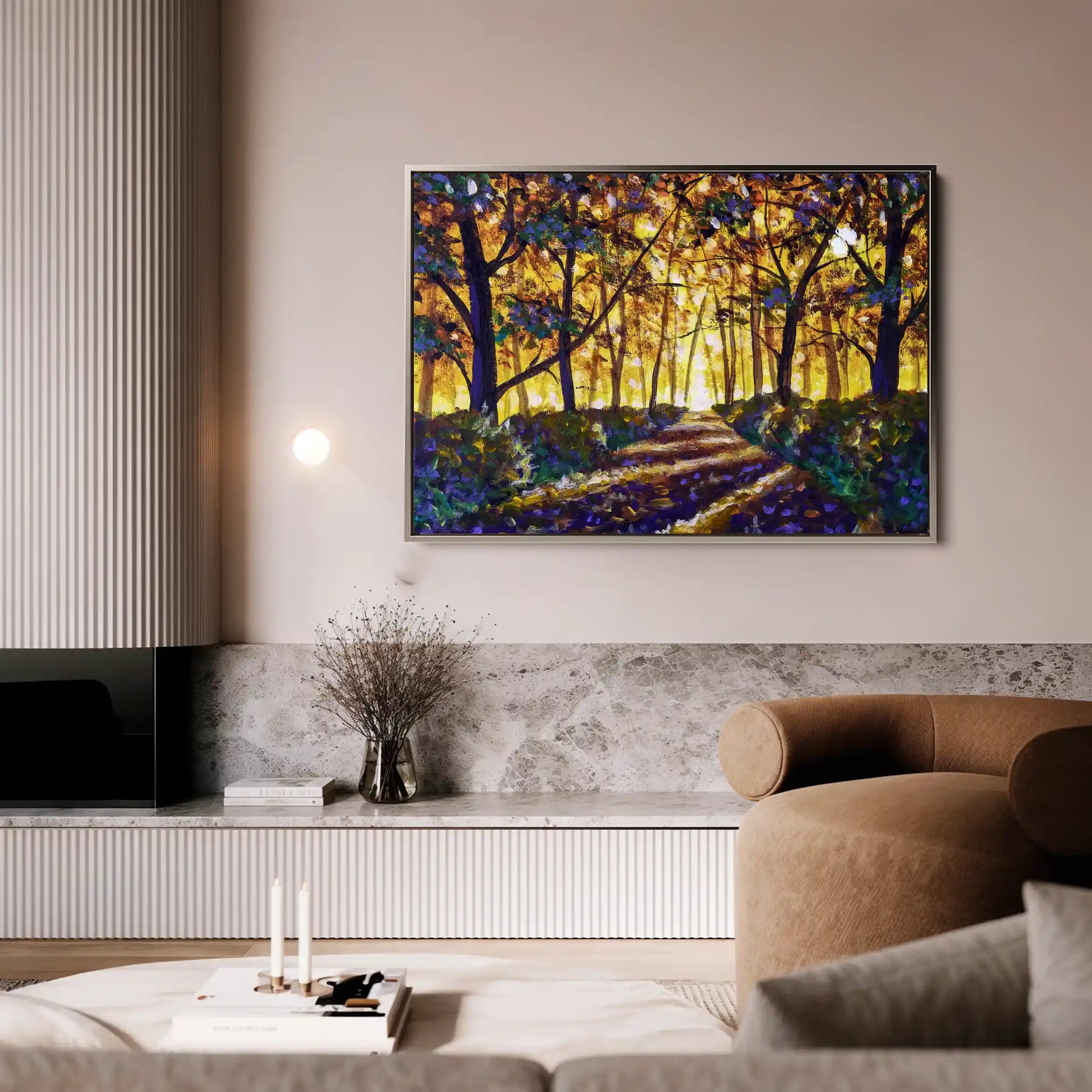 Landscape 028 Canvas Art 90 x 60 cm / Stretched on hidden frame