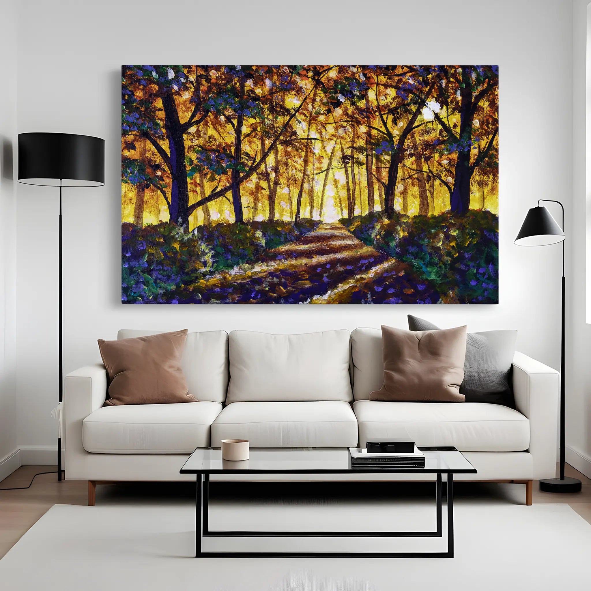 Landscape Canvas Wall Art WAD028-L 90 x 60 cm / Stretched on hidden frame