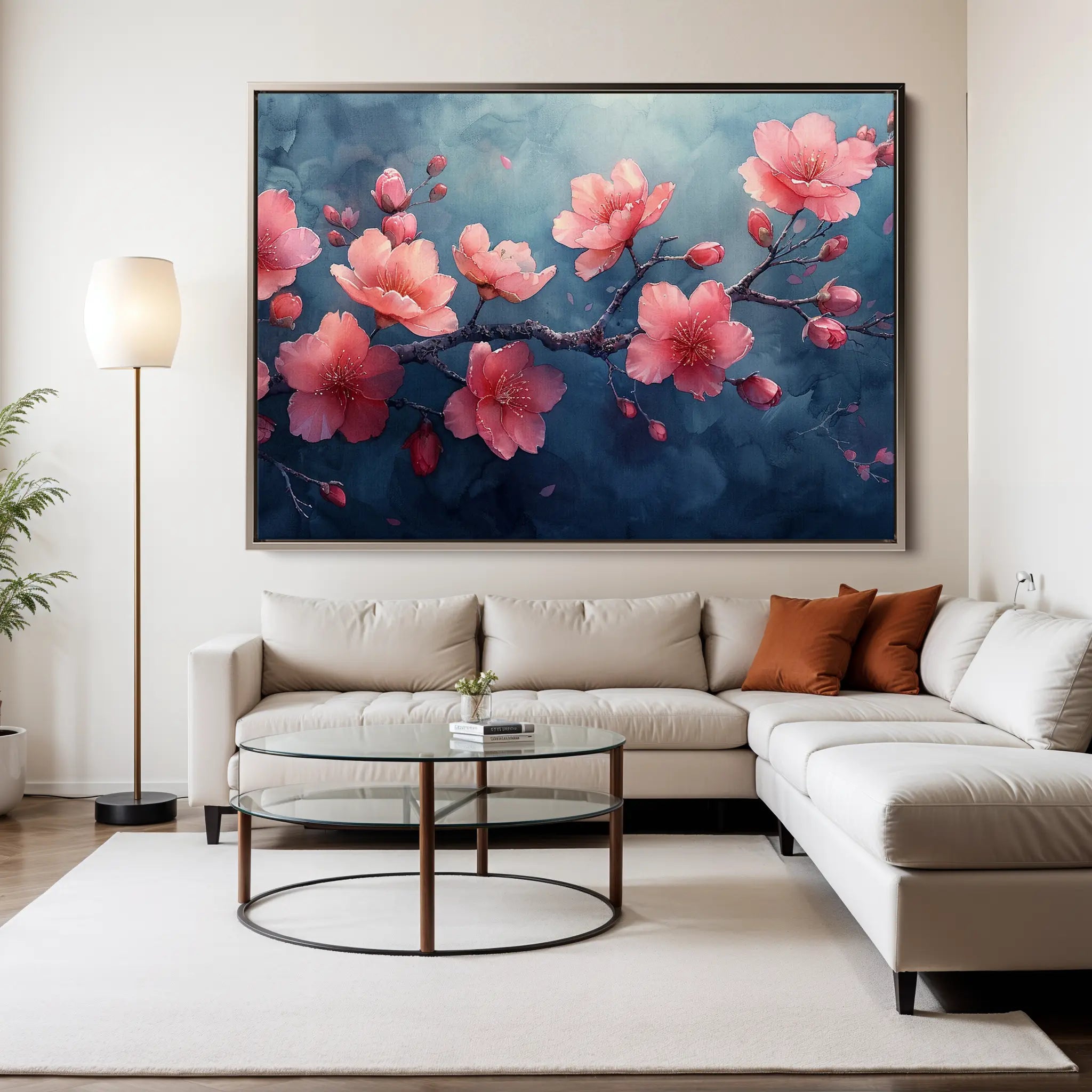 Floral Canvas Wall Art WAD029-F 90 x 60 cm / Stretched on hidden frame