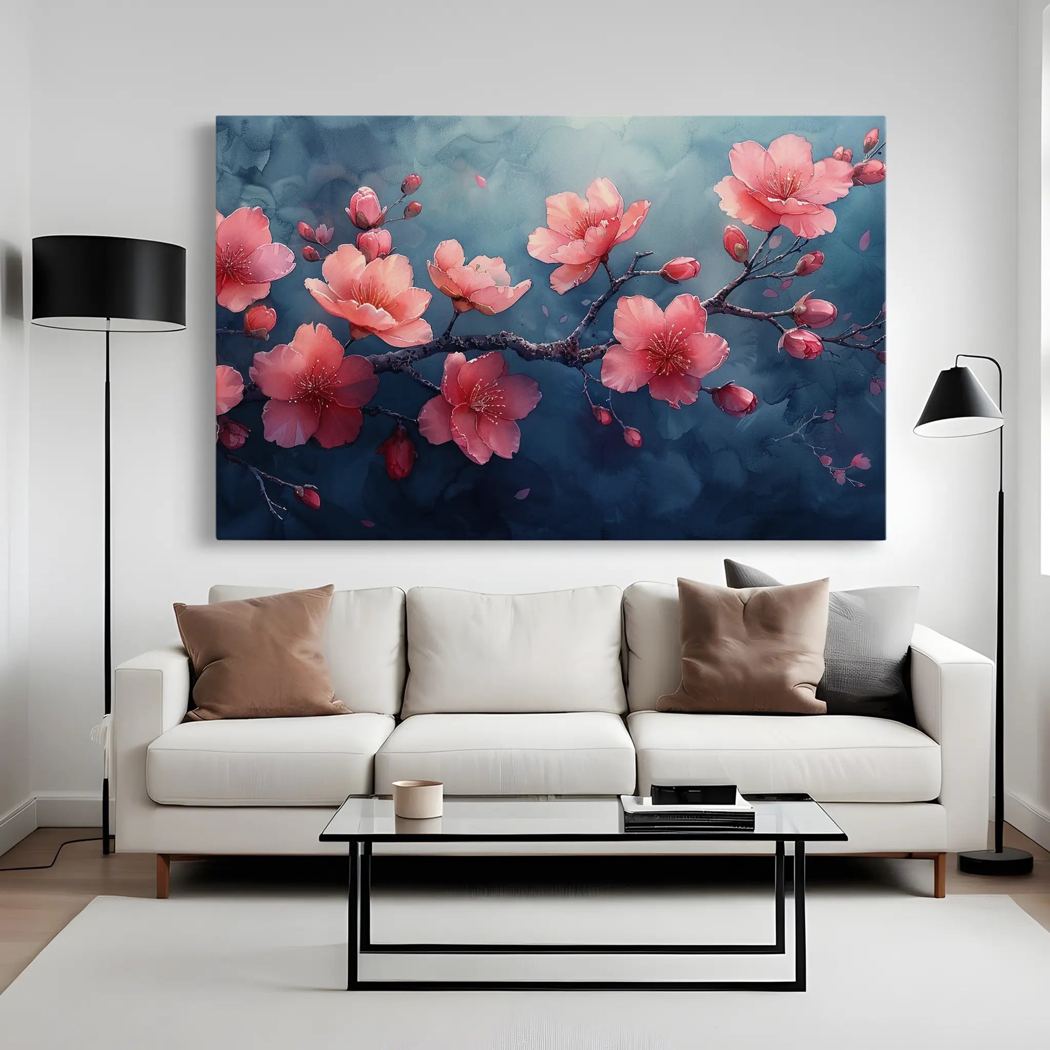 Floral Canvas Wall Art WAD029-F 90 x 60 cm / Stretched on hidden frame