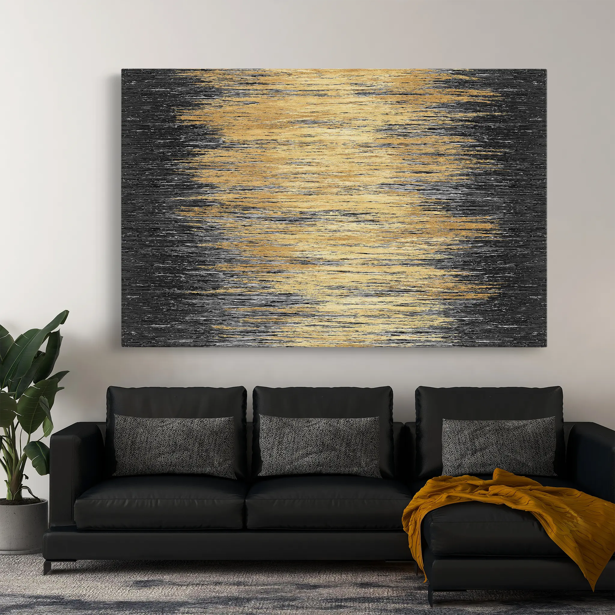 Abstract Canvas Wall Art WAD030-A 90 x 60 cm / Stretched on hidden frame